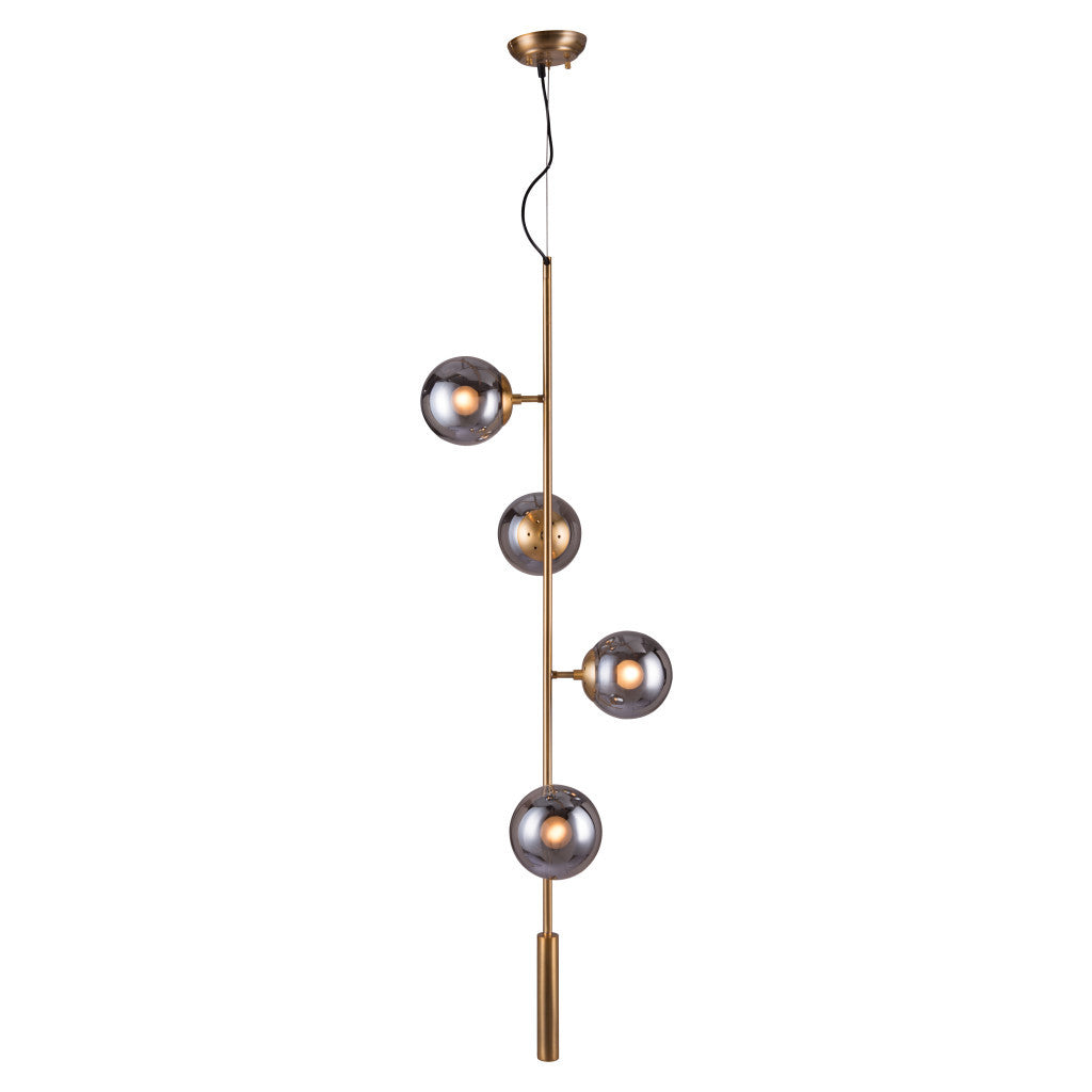 Gold Shaded 4 Light Dimmable Ceiling Light