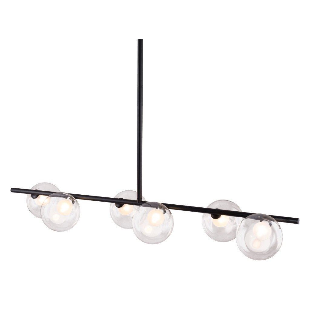 Black Kitchen Island 6 Light Ceiling Light