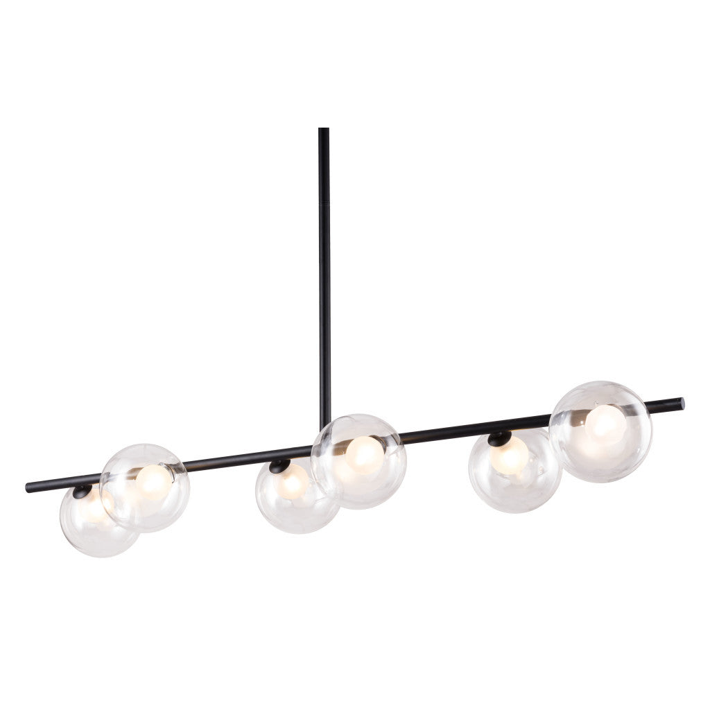 Black Kitchen Island 6 Light Ceiling Light