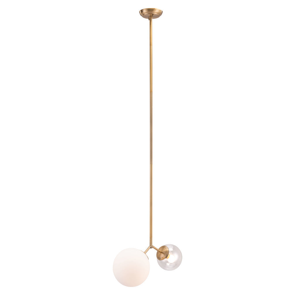 Gold Shaded 2 Light Dimmable Ceiling Light