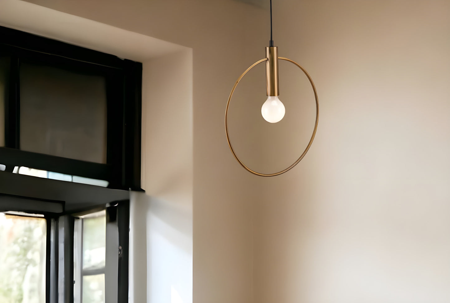 Gold Ring Dimmable Chandelier