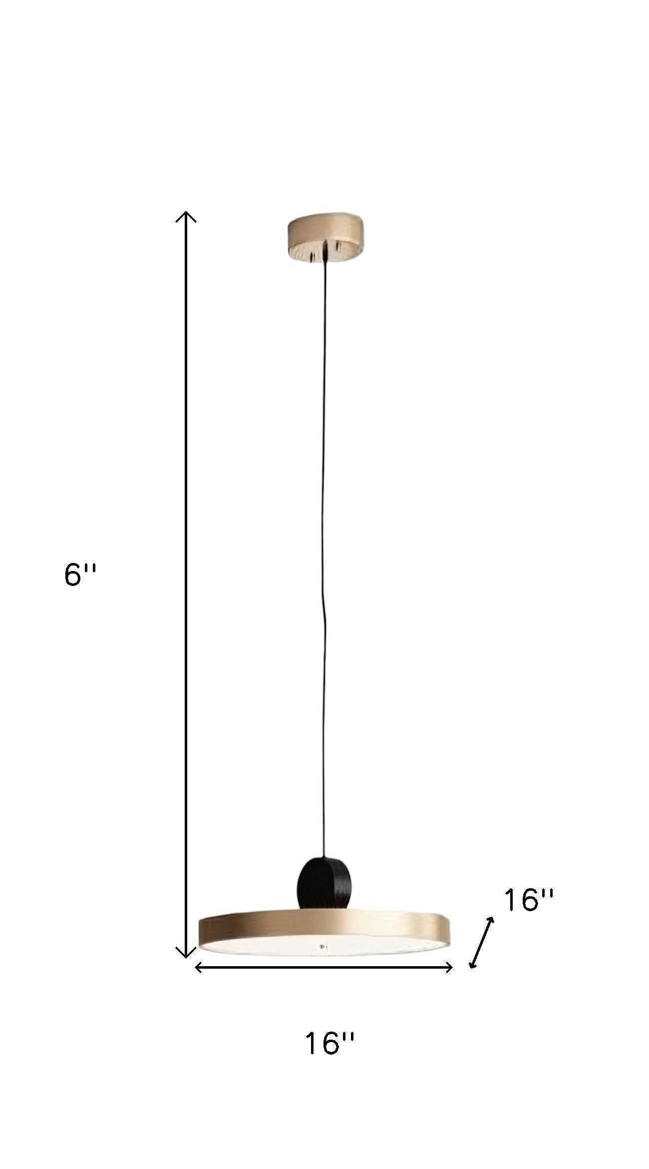 Gold Shaded Dimmable Ceiling Light