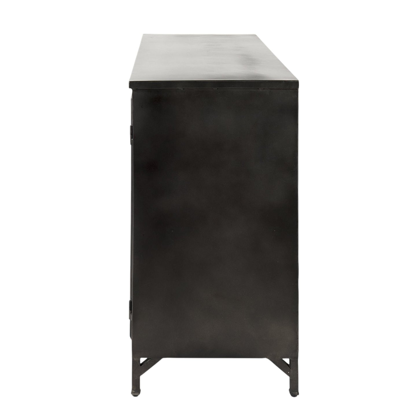 Black Iron Sideboard w/ 2 Glass Doors