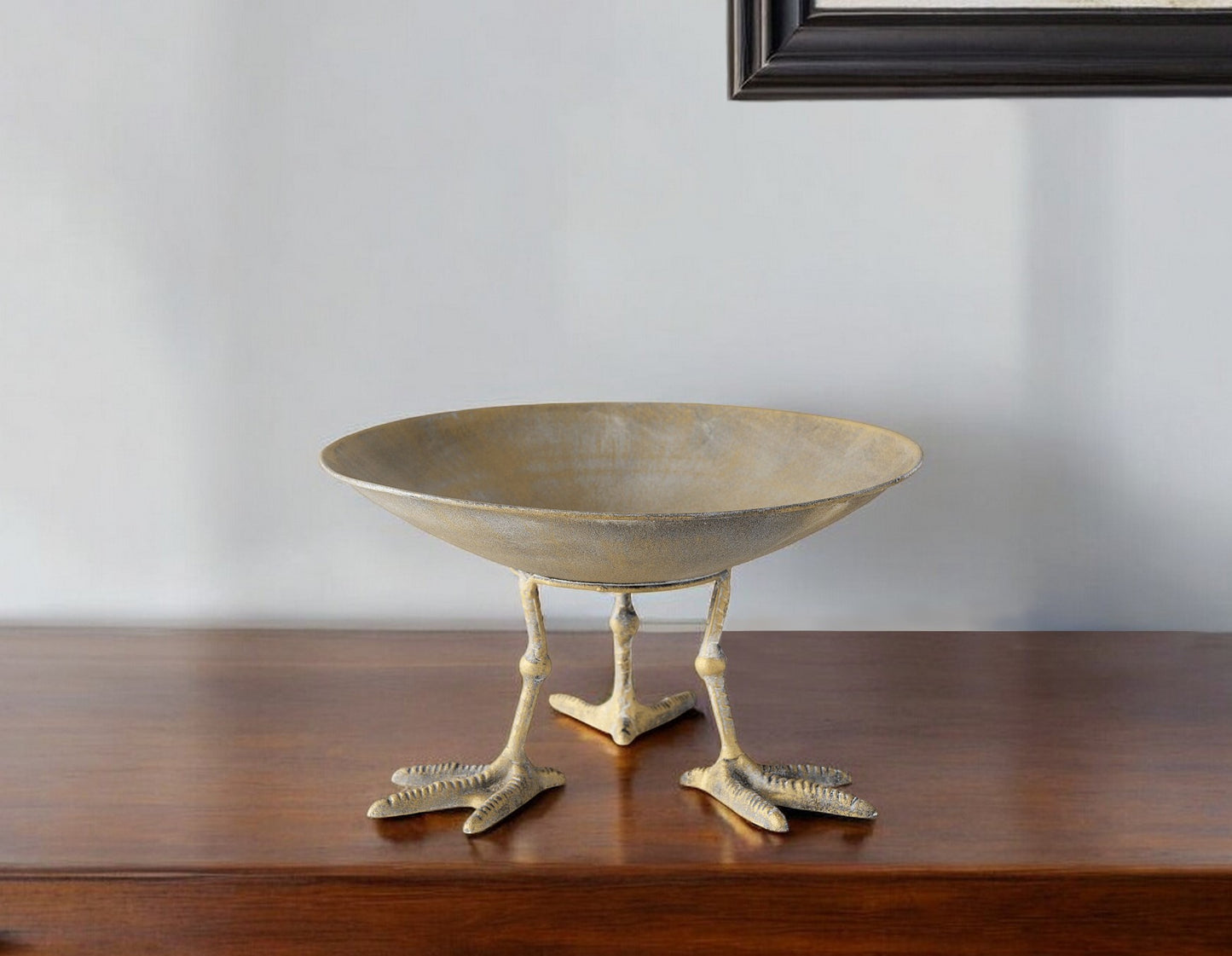 Gold Metal Round Centerpiece Bowl