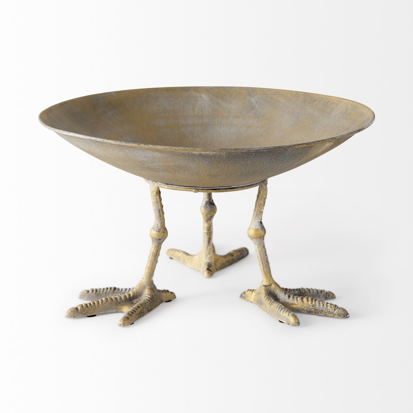 Gold Metal Round Centerpiece Bowl