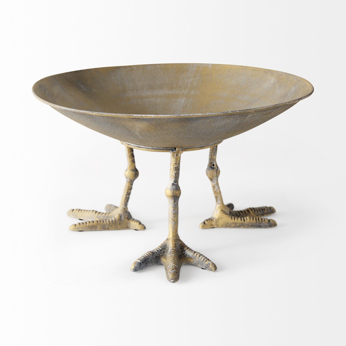 Gold Metal Round Centerpiece Bowl