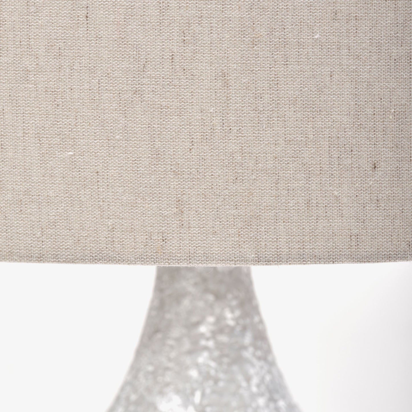 Gray Lamp Base w/ Beige Shade