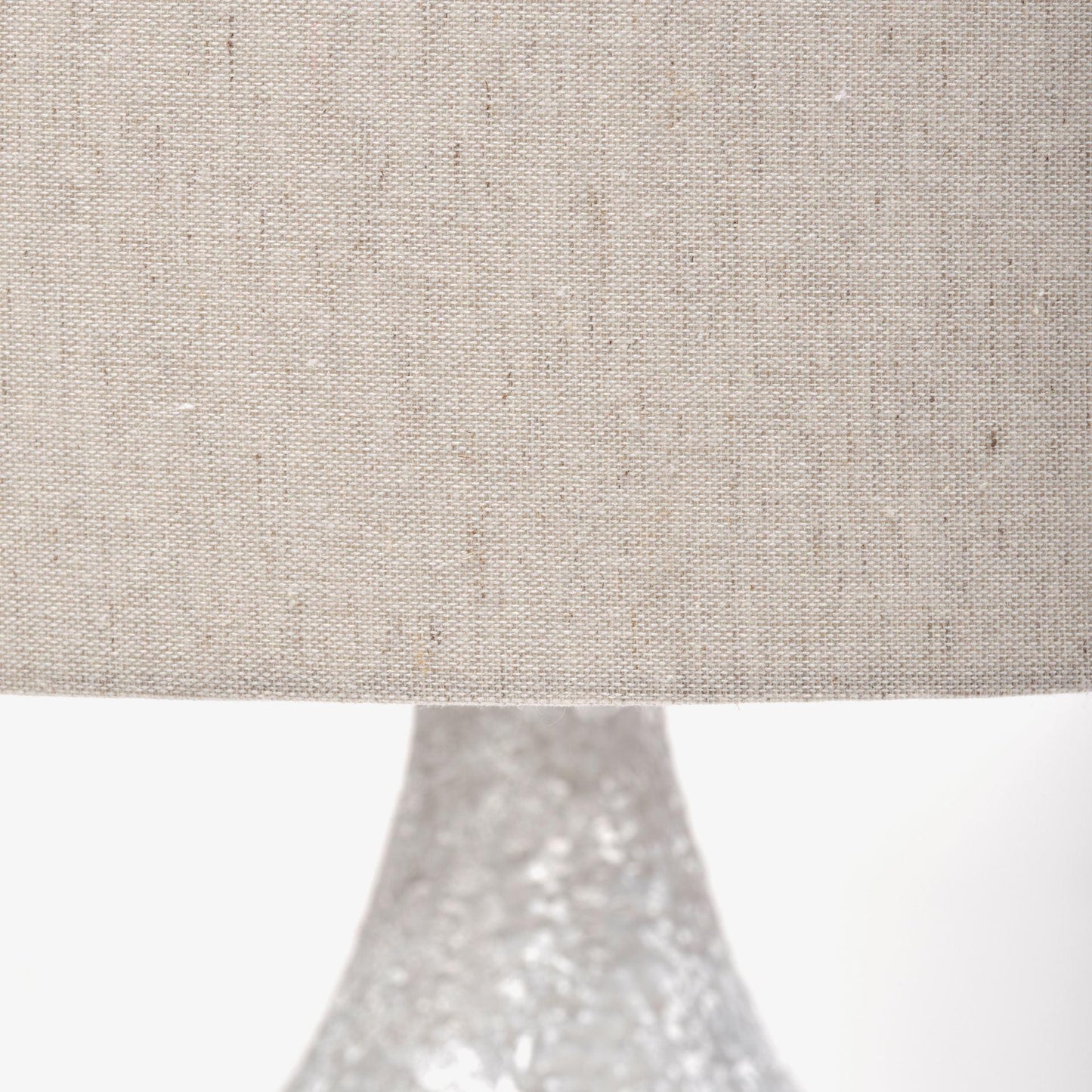 Gray Lamp Base w/ Beige Shade