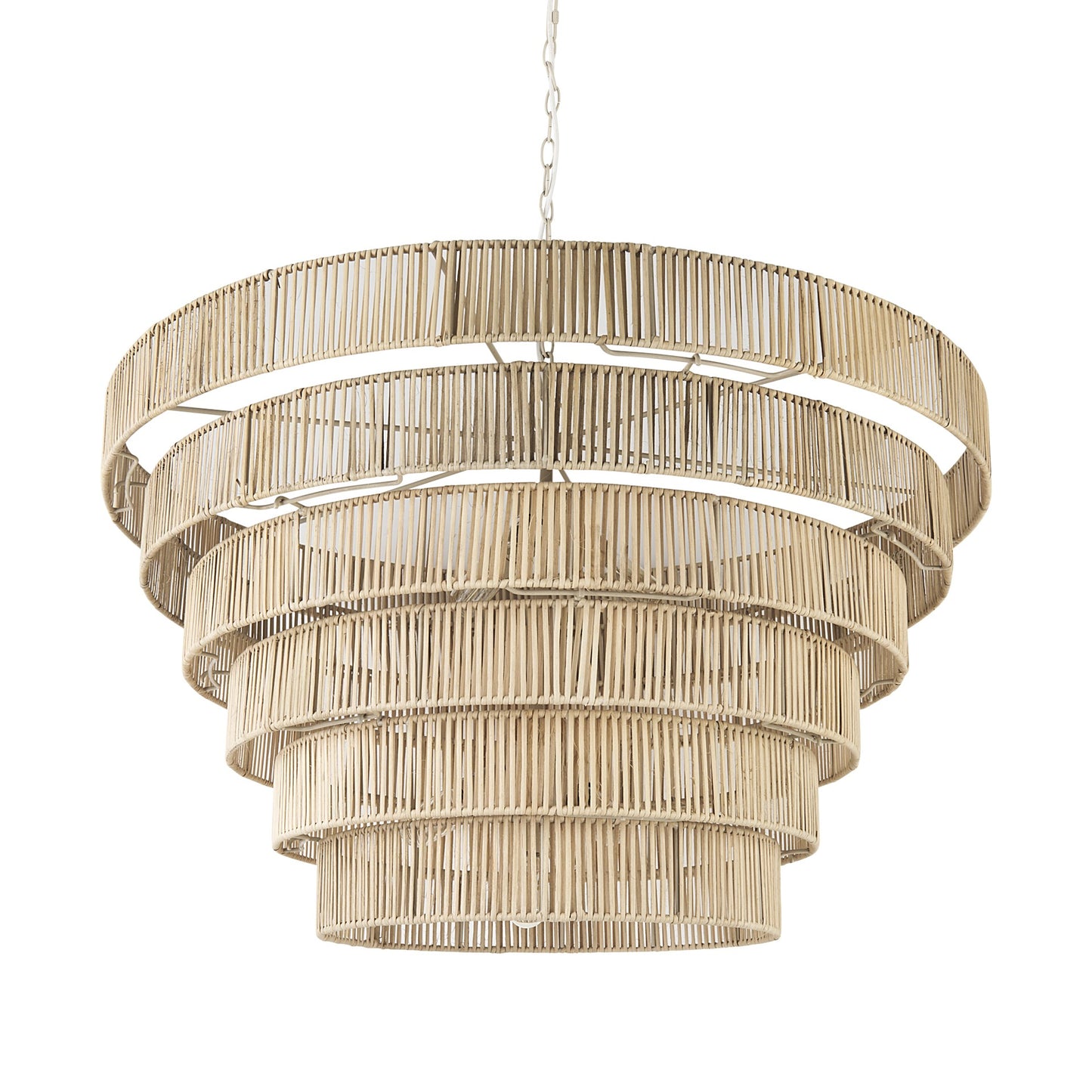 Light Brown 6 Tier Hanging Chandelier