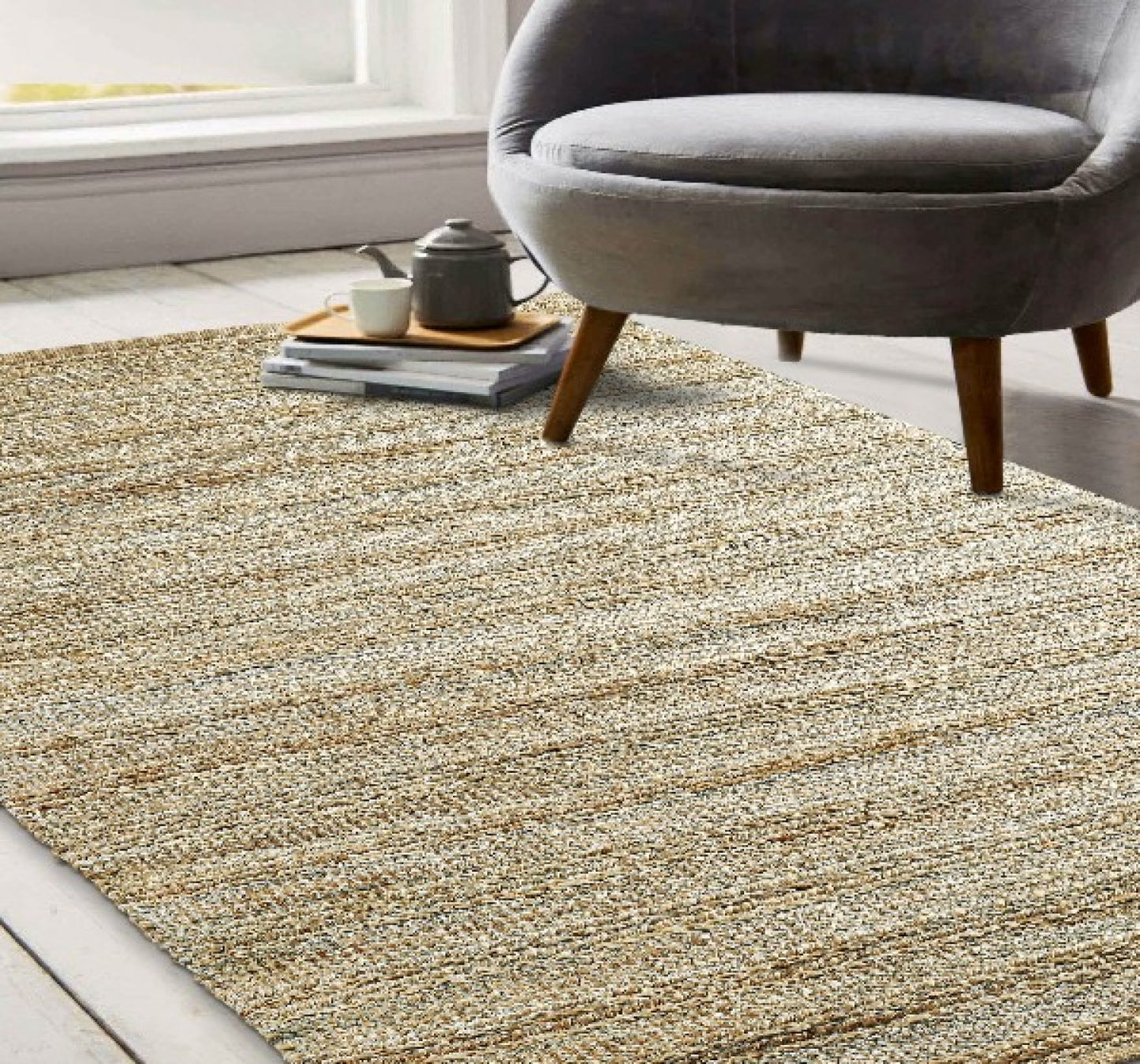 8 x 10 Natural Hand Woven Rug