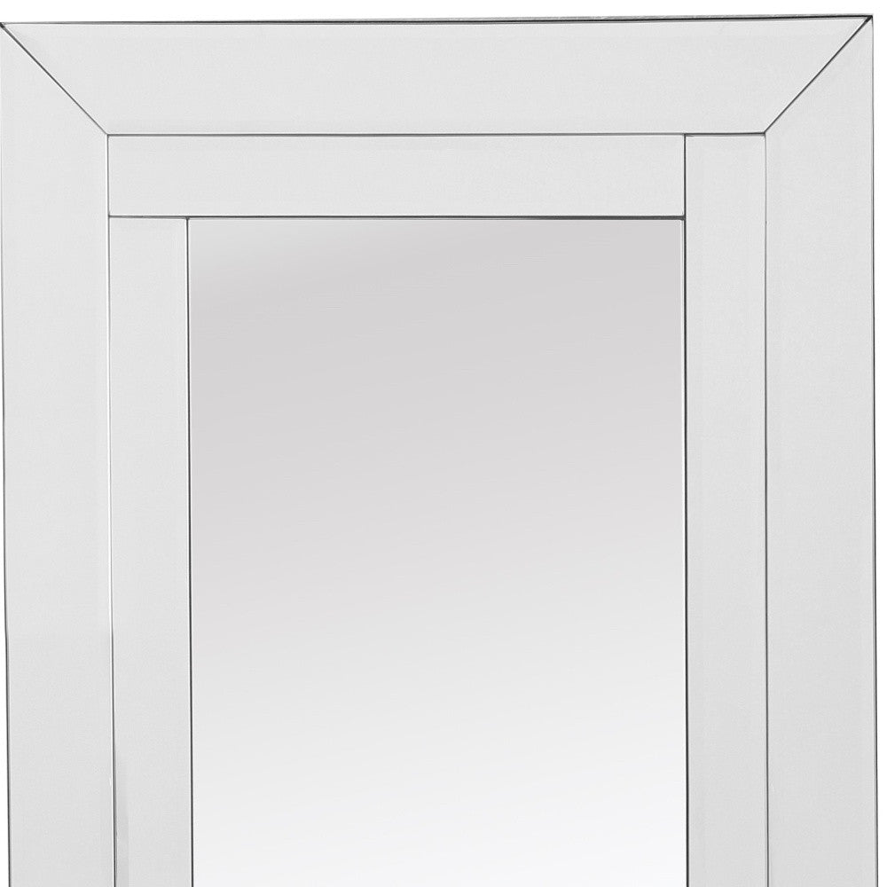 Clear Glass Framed Full Length Hanging Mirror