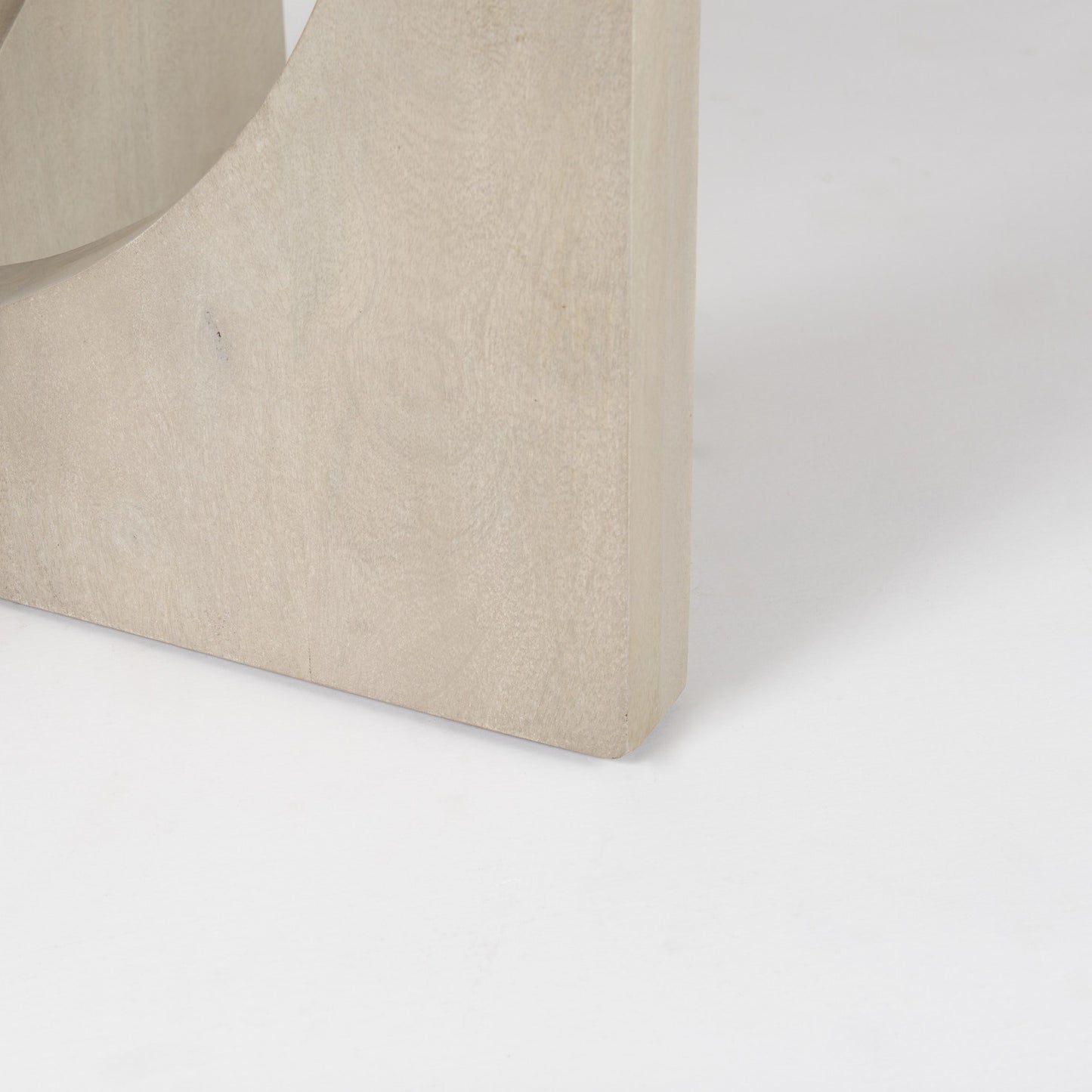 Natural Rounded Pedestal Base Dining Table