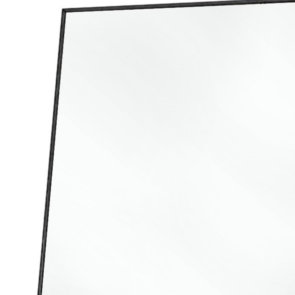 Black Metal Framed Standing Mirror
