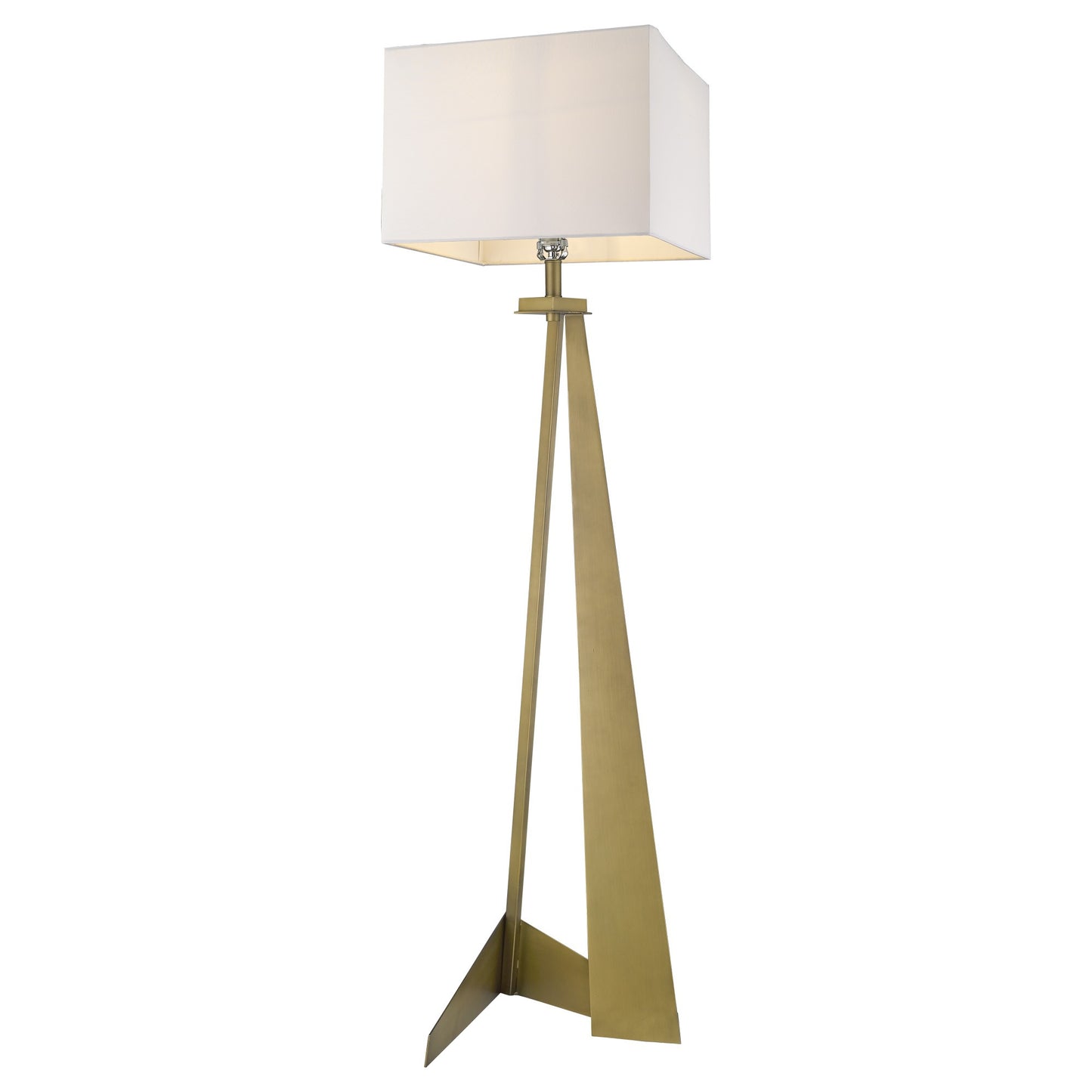 Brass Floor Lamp w/ Shade