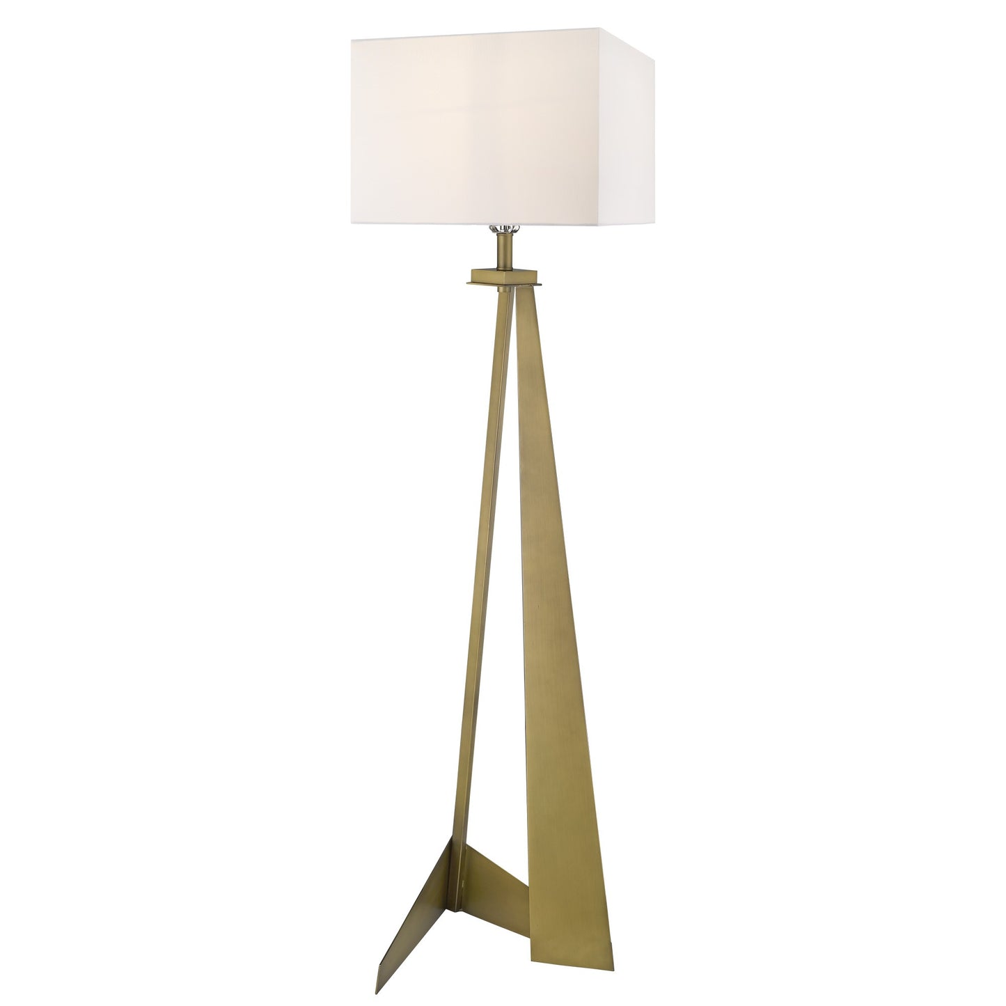 Brass Floor Lamp w/ Shade