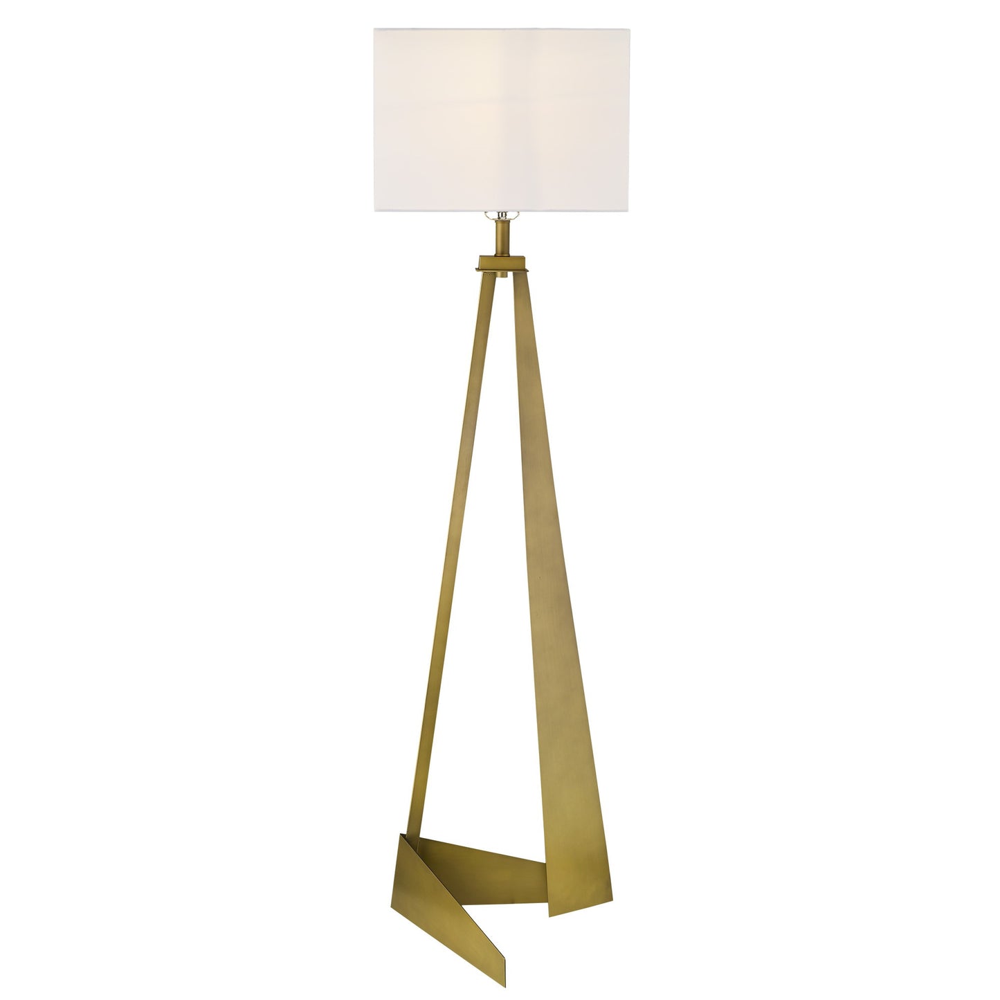 Brass Floor Lamp w/ Shade