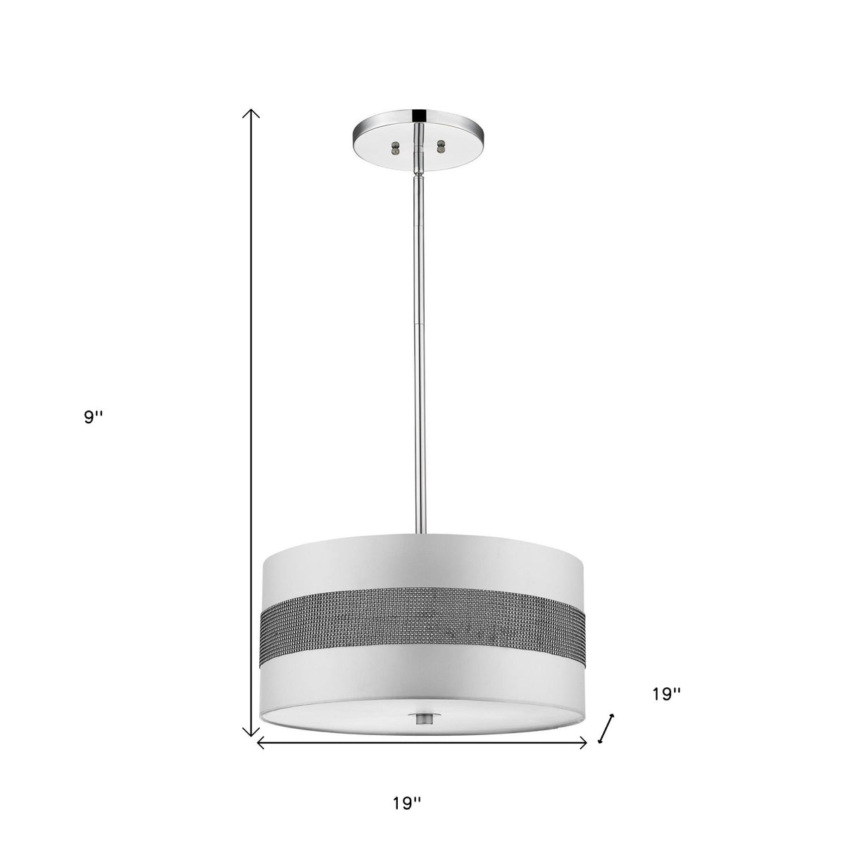 Harmony 3-Light Metallic Silver Pendant