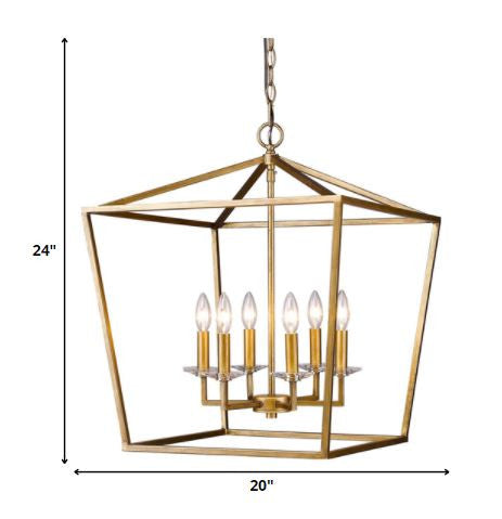 Kennedy 6-Light Antique Gold Foyer Pendant