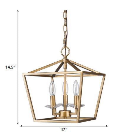 Kennedy 3-Light Antique Gold Pendant
