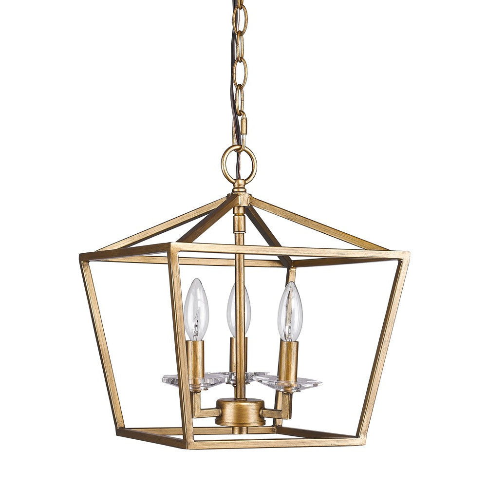 Kennedy 3-Light Antique Gold Pendant