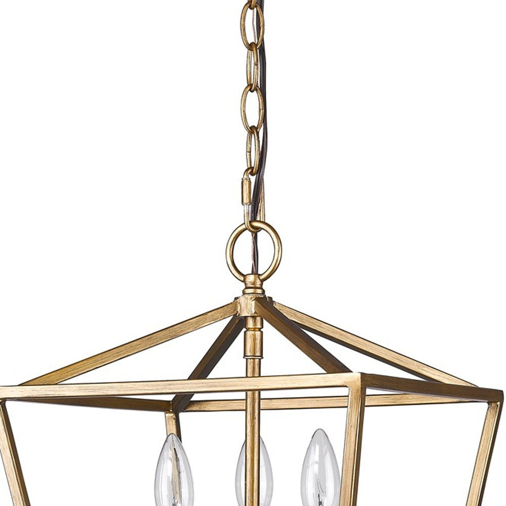 Kennedy 3-Light Antique Gold Pendant