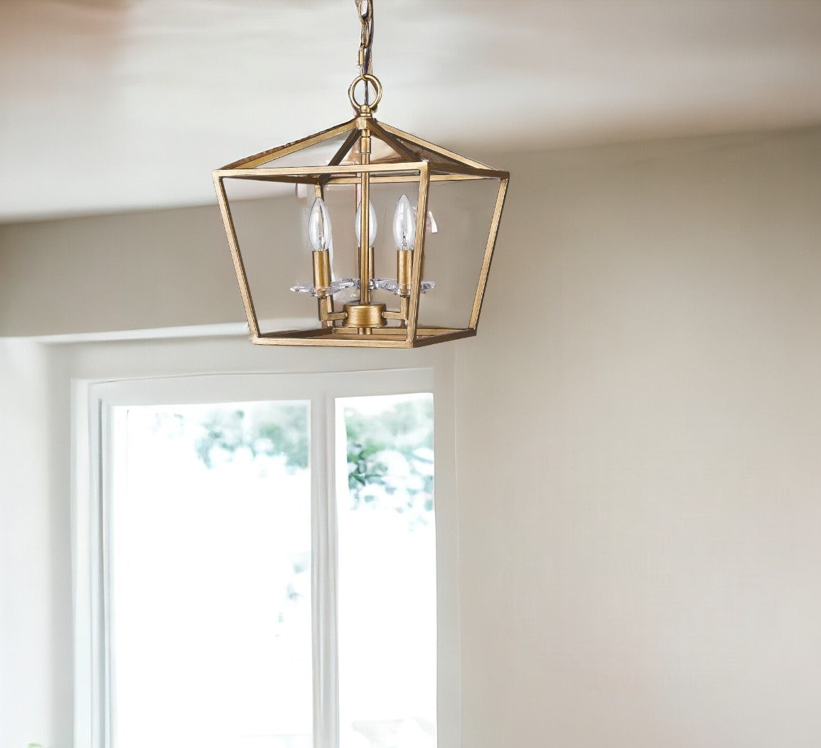 Kennedy 3-Light Antique Gold Pendant