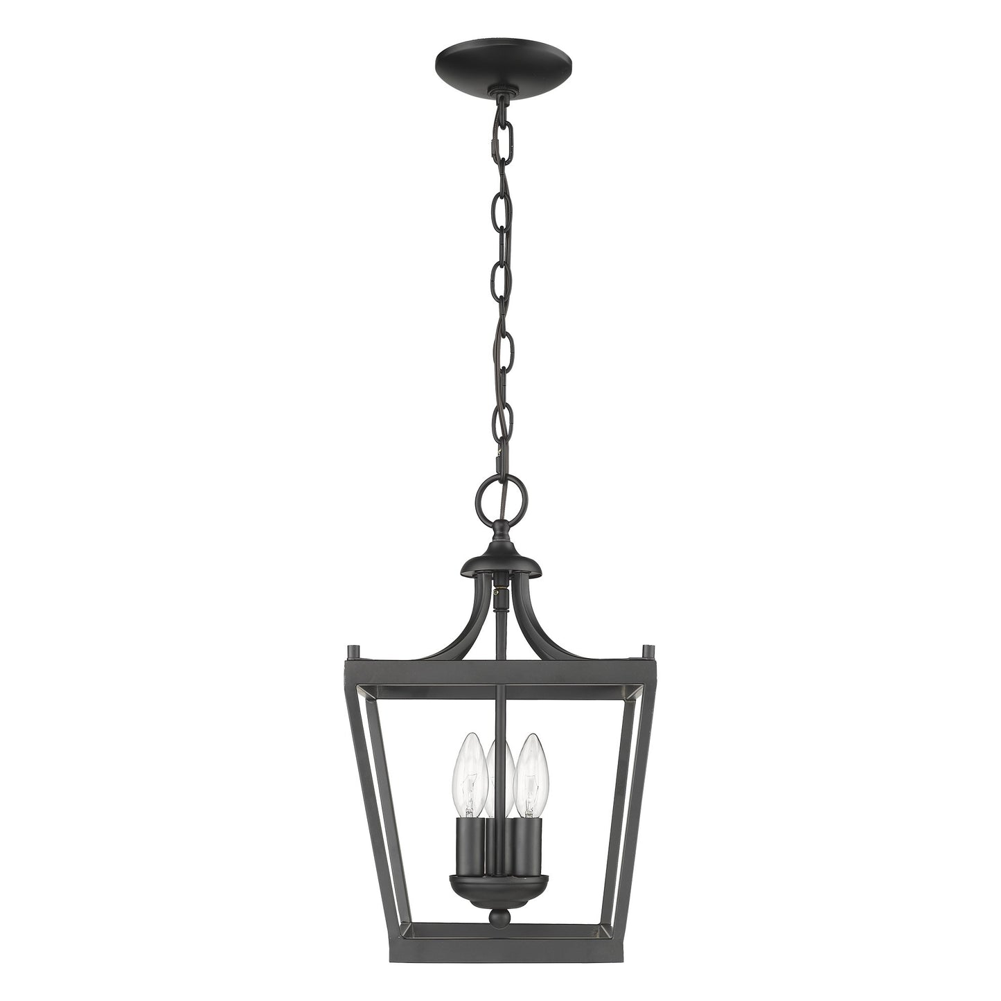 Vintage Black Tapered Hanging Light