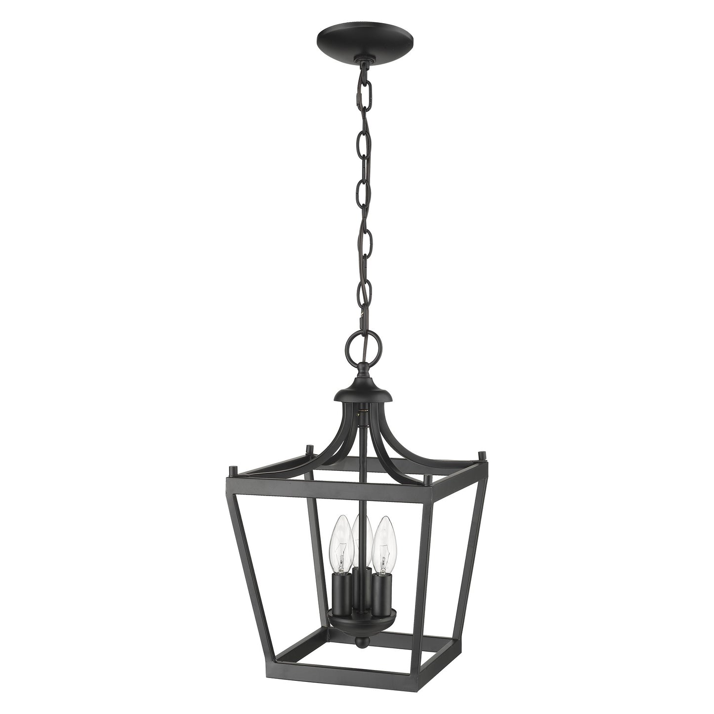 Vintage Black Tapered Hanging Light