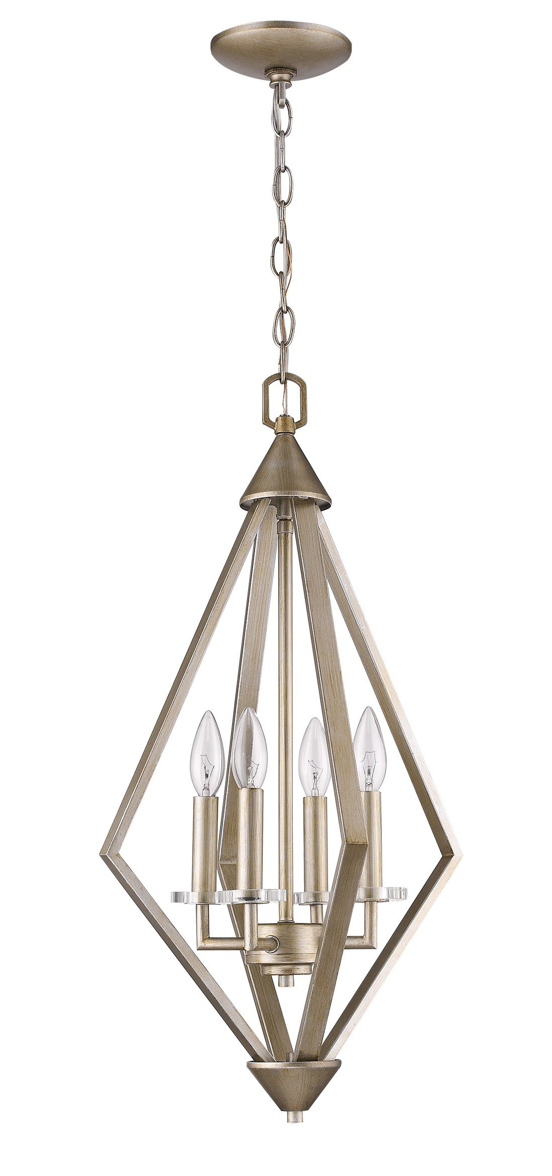 Easton 4-Light Washed Gold Pendant