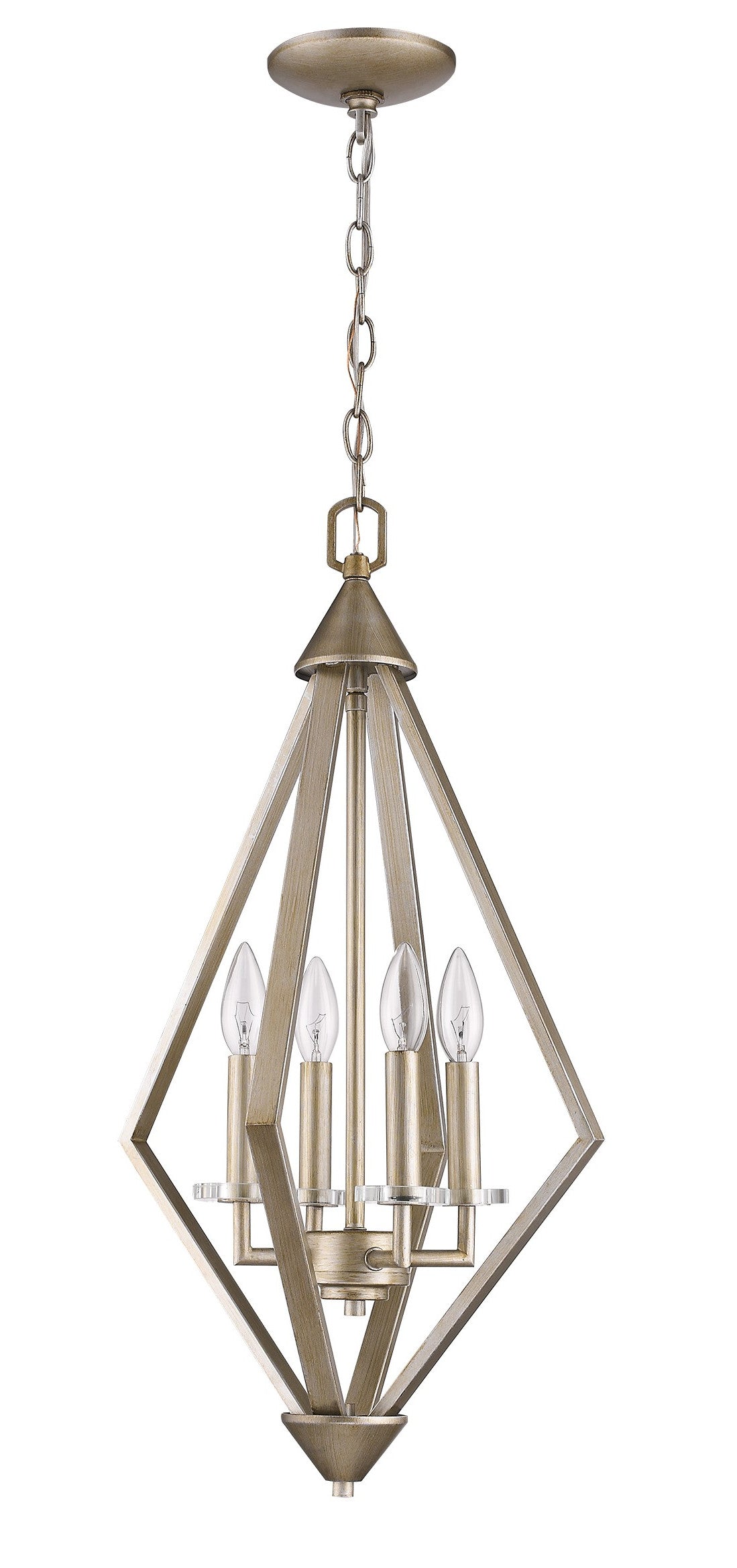 Easton 4-Light Washed Gold Pendant