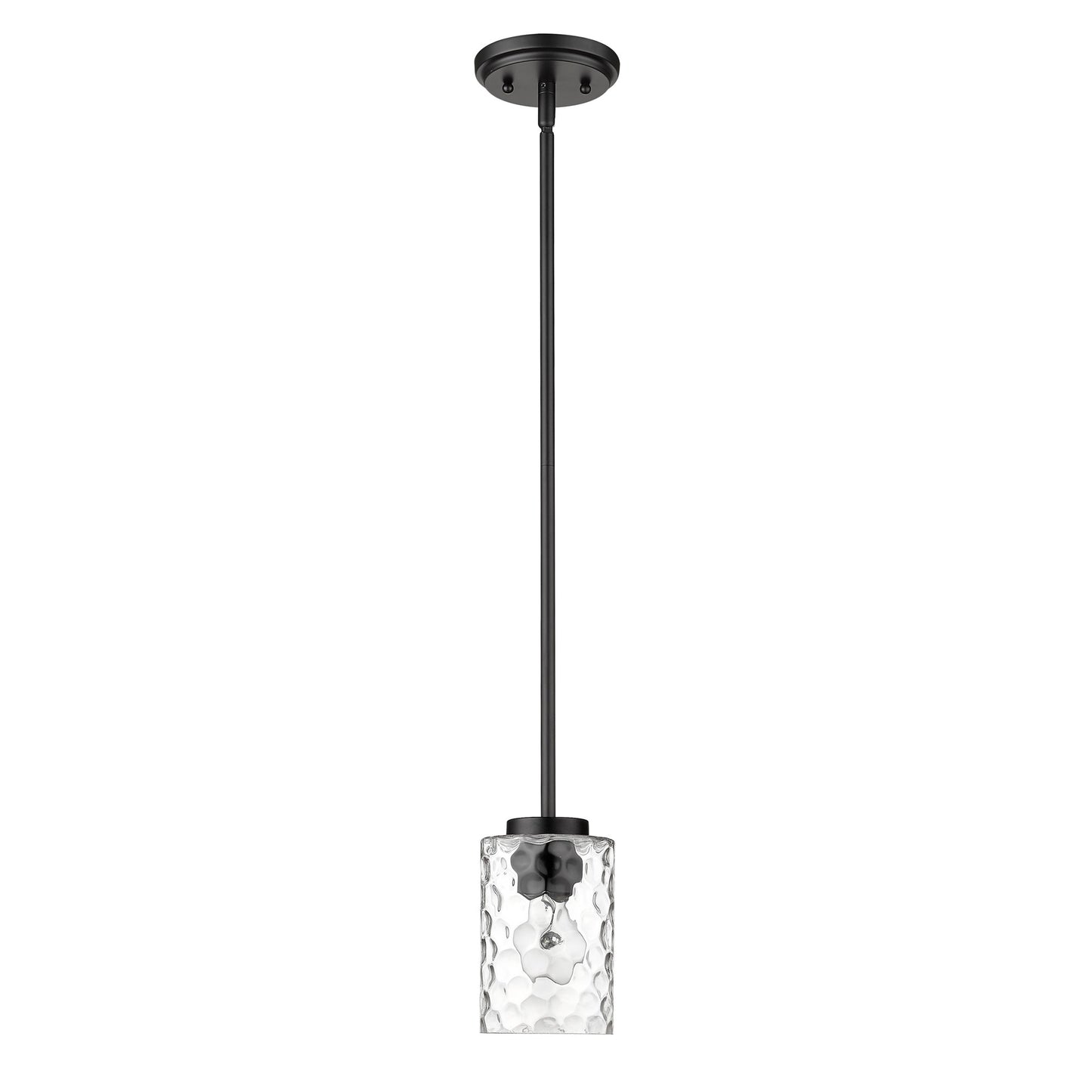 Black & Glass Mini Pendant Hanging Light