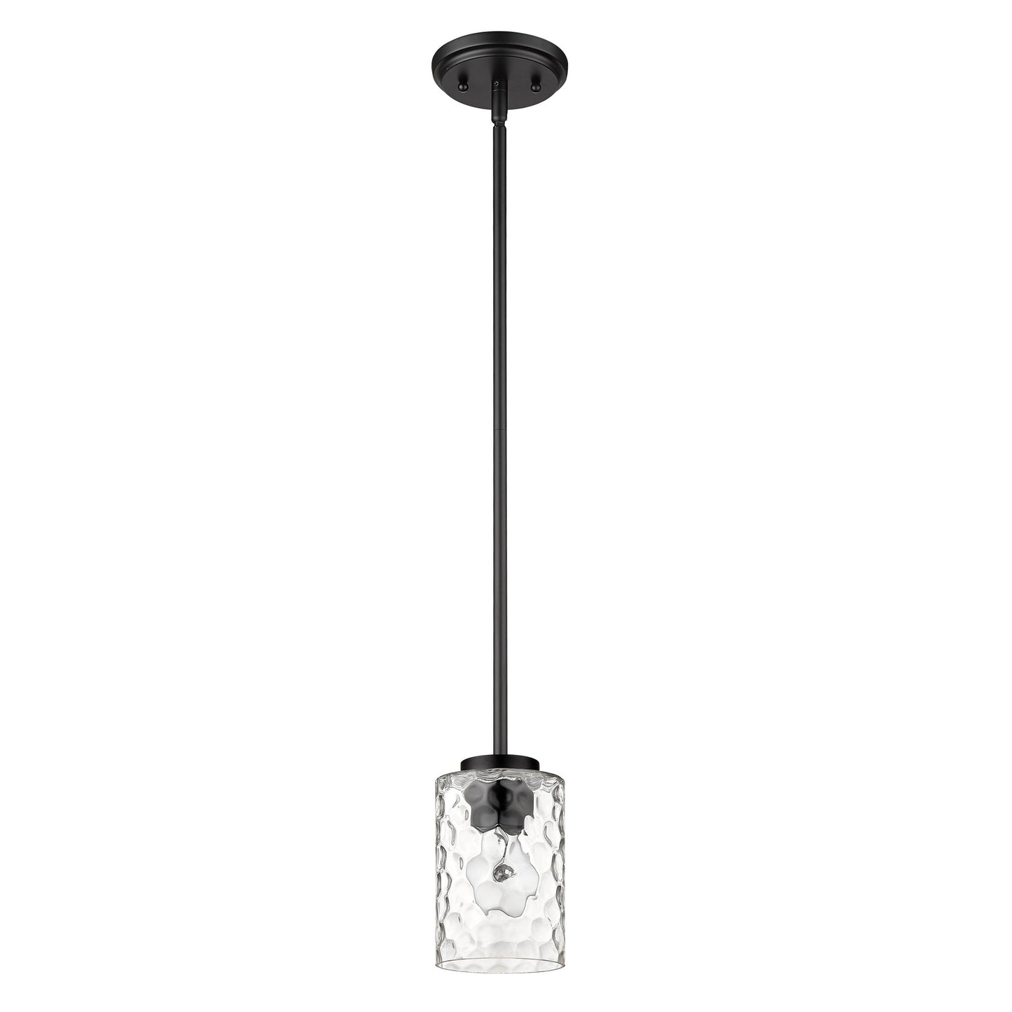 Black & Glass Mini Pendant Hanging Light