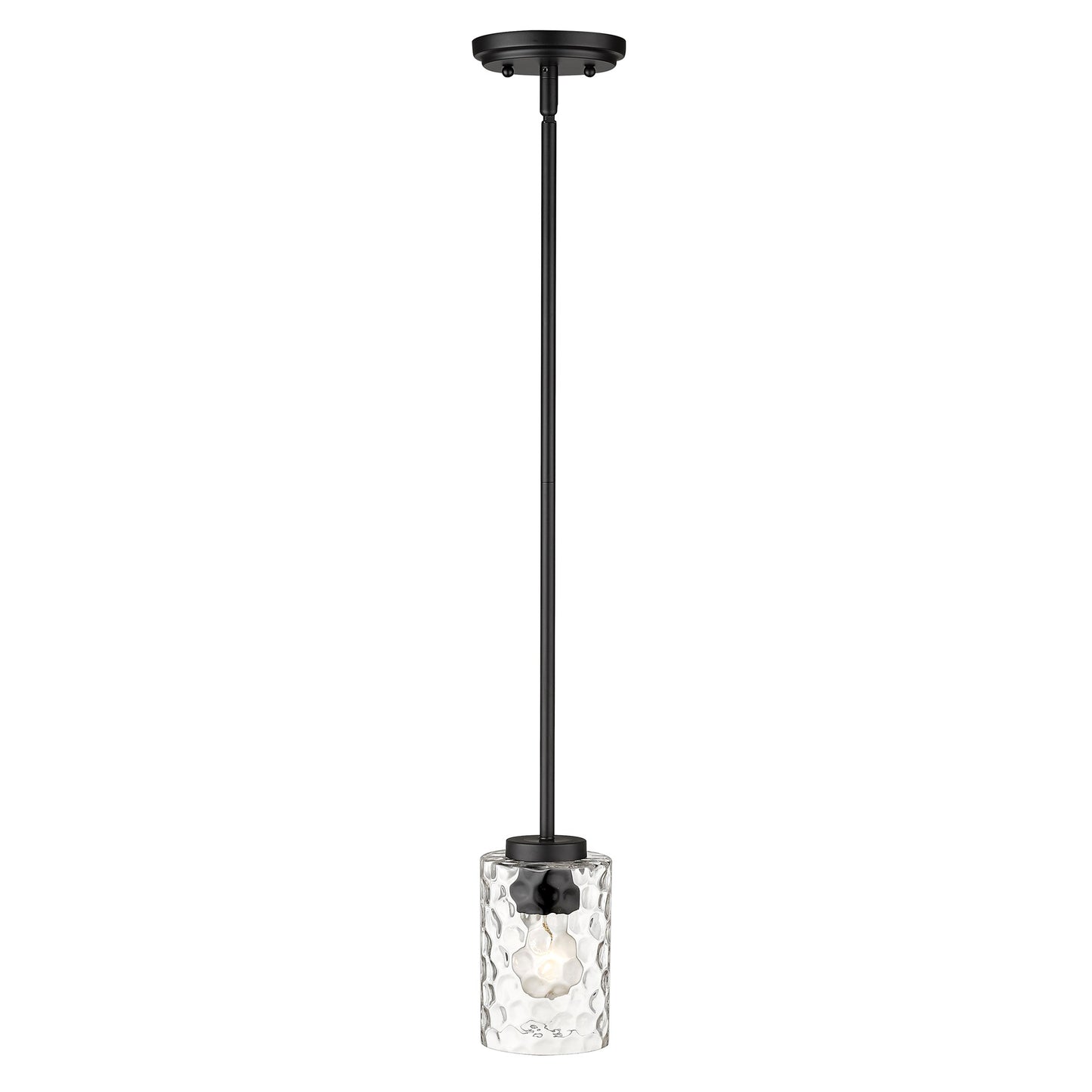 Black & Glass Mini Pendant Hanging Light