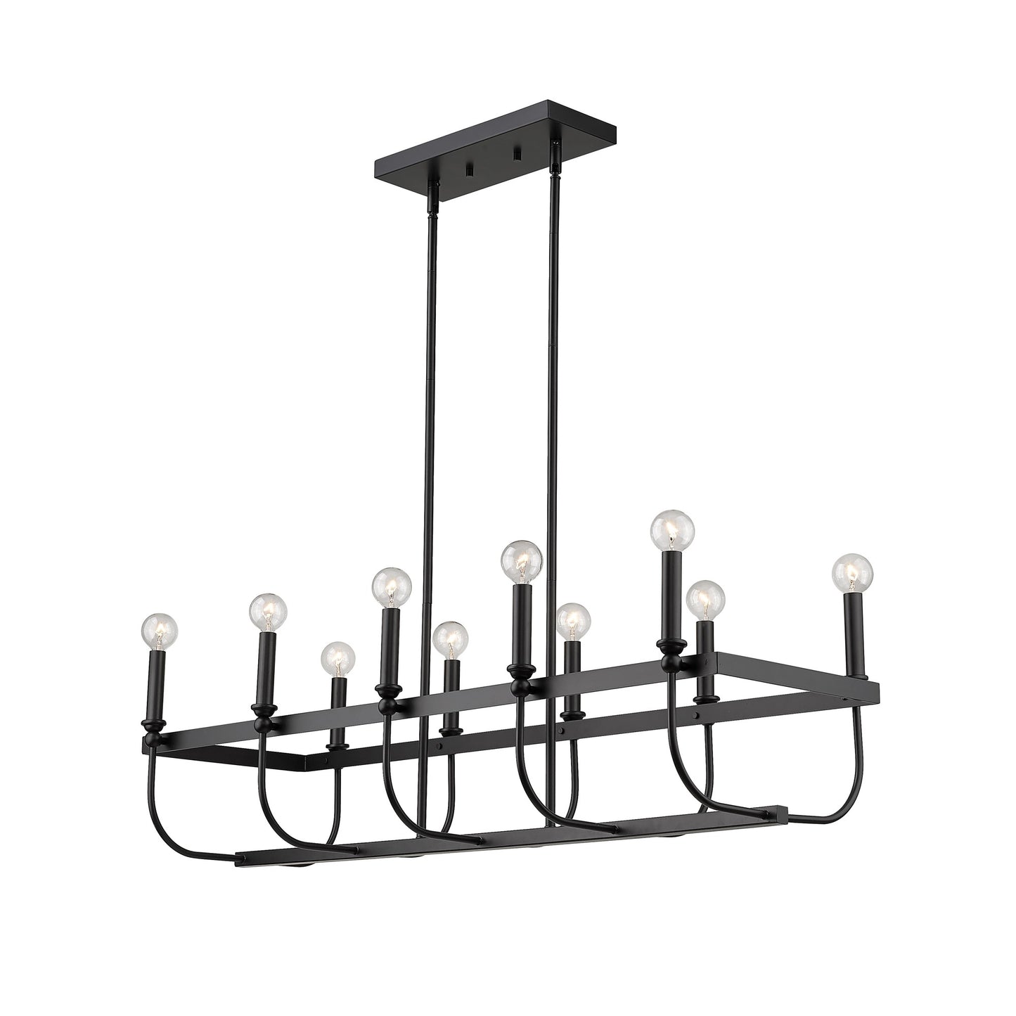 Beckett 10-Light Matte Black Pendant