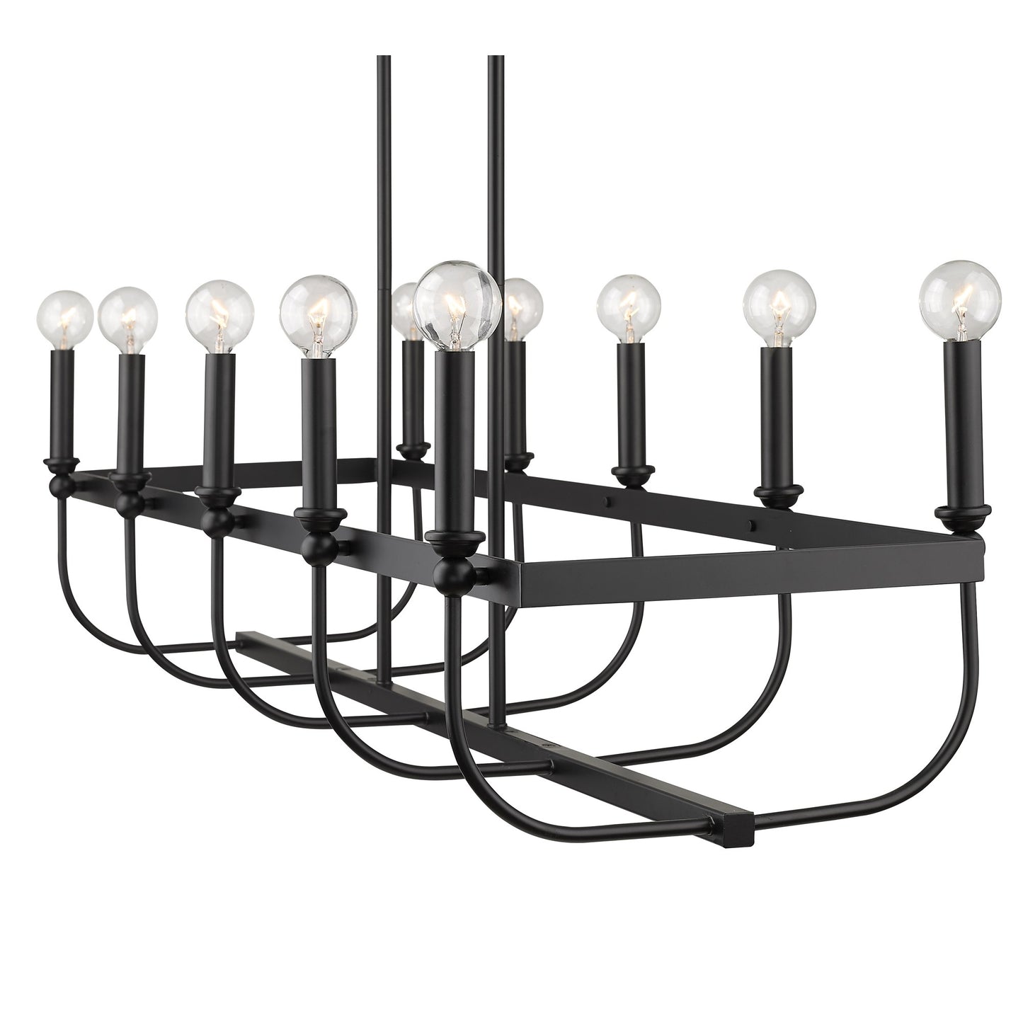 Beckett 10-Light Matte Black Pendant