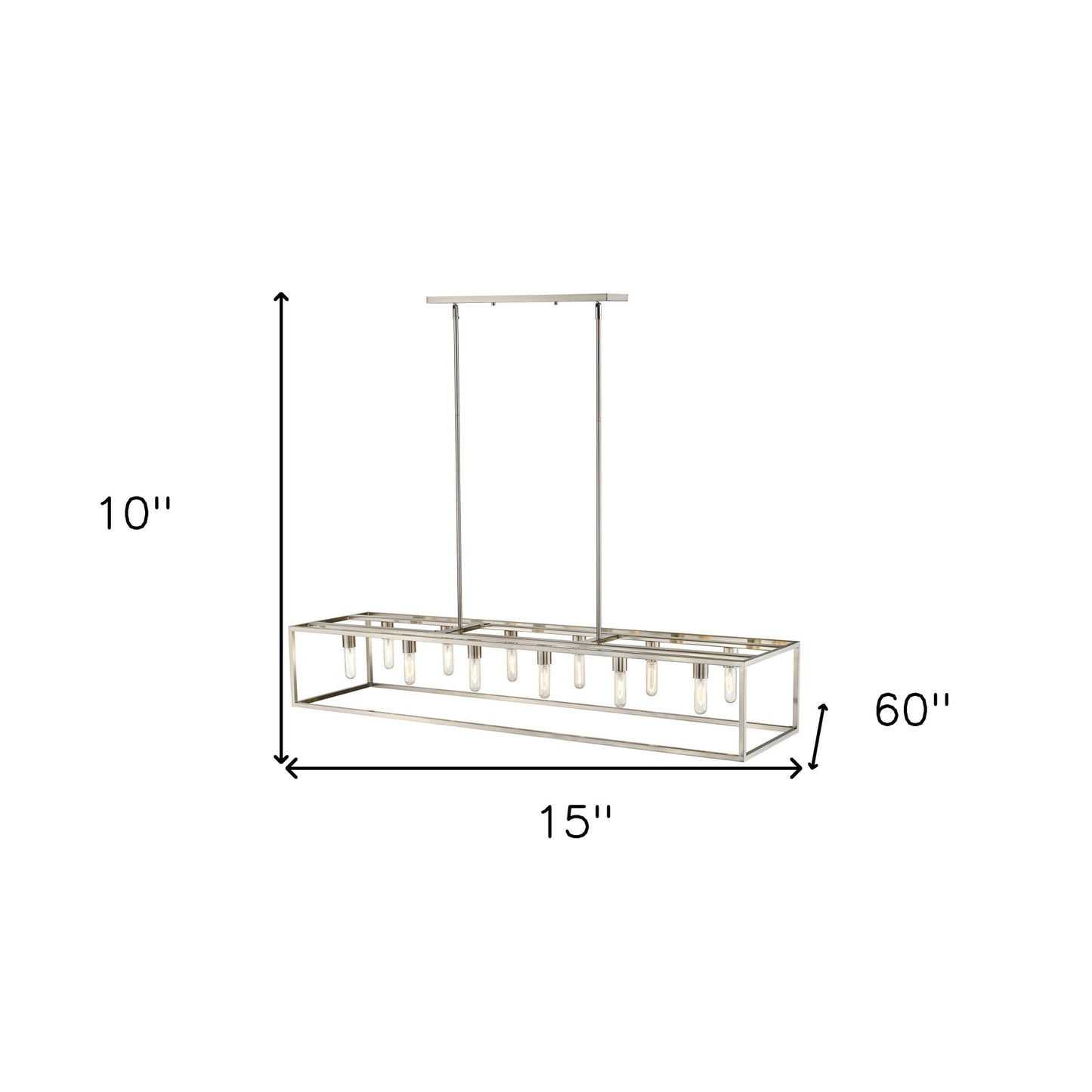 Cobar 12-Light Satin Nickel Pendant