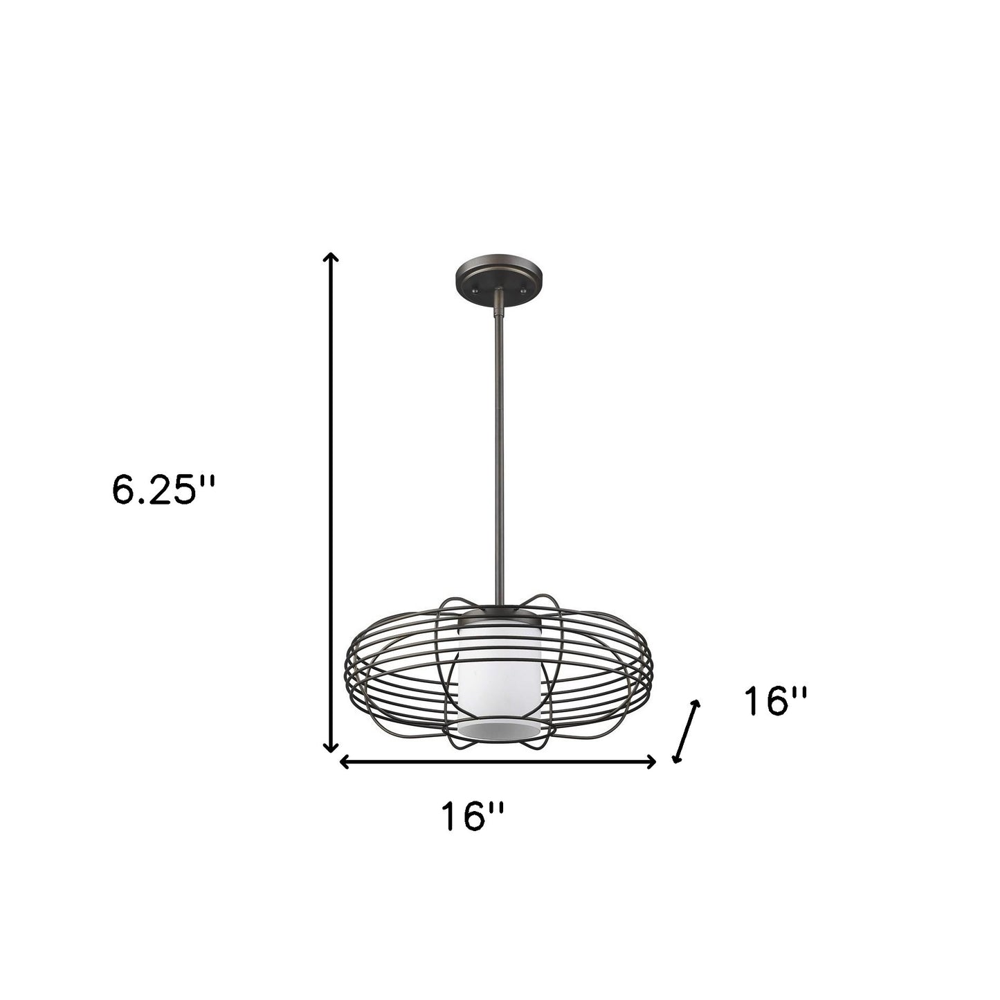 Loft 1-Light Oil-Rubbed Bronze Wire Globe Pendant