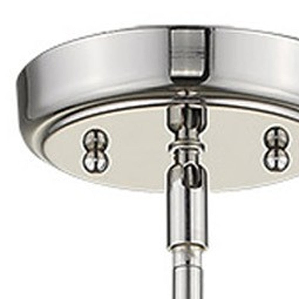Silver Hanging w/ Clear Glass Shade
