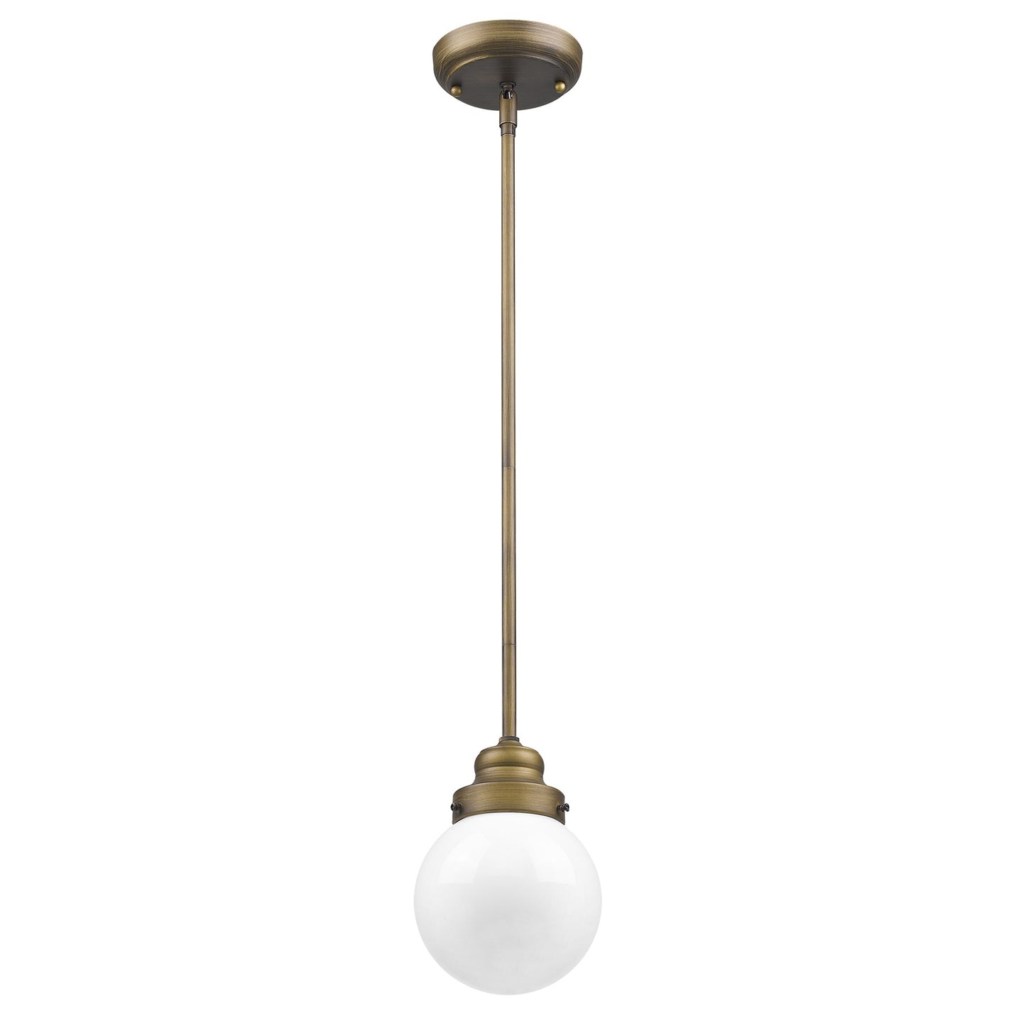 Brushed Gold Hanging w/ Glass Shade