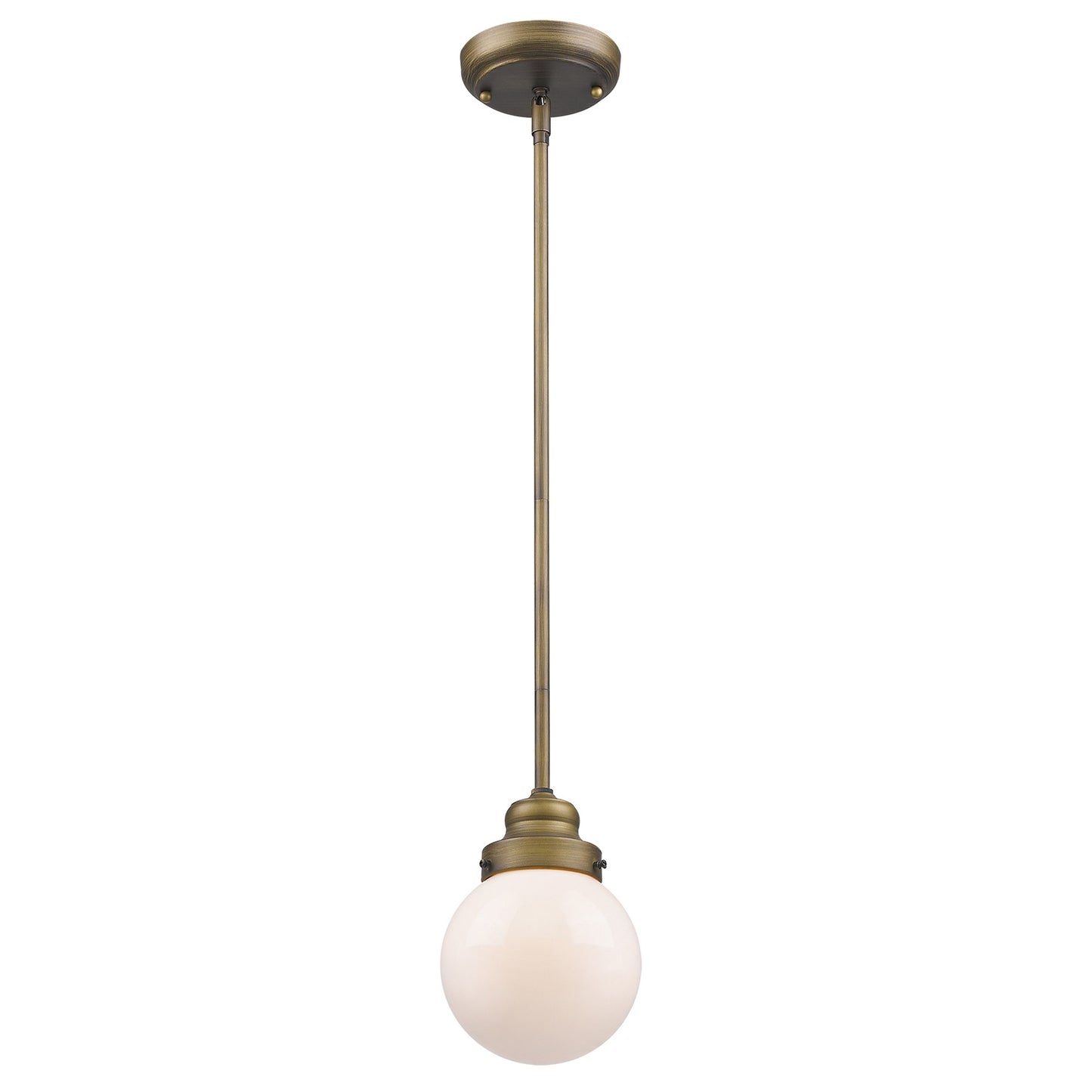 Brushed Gold Hanging w/ Glass Shade