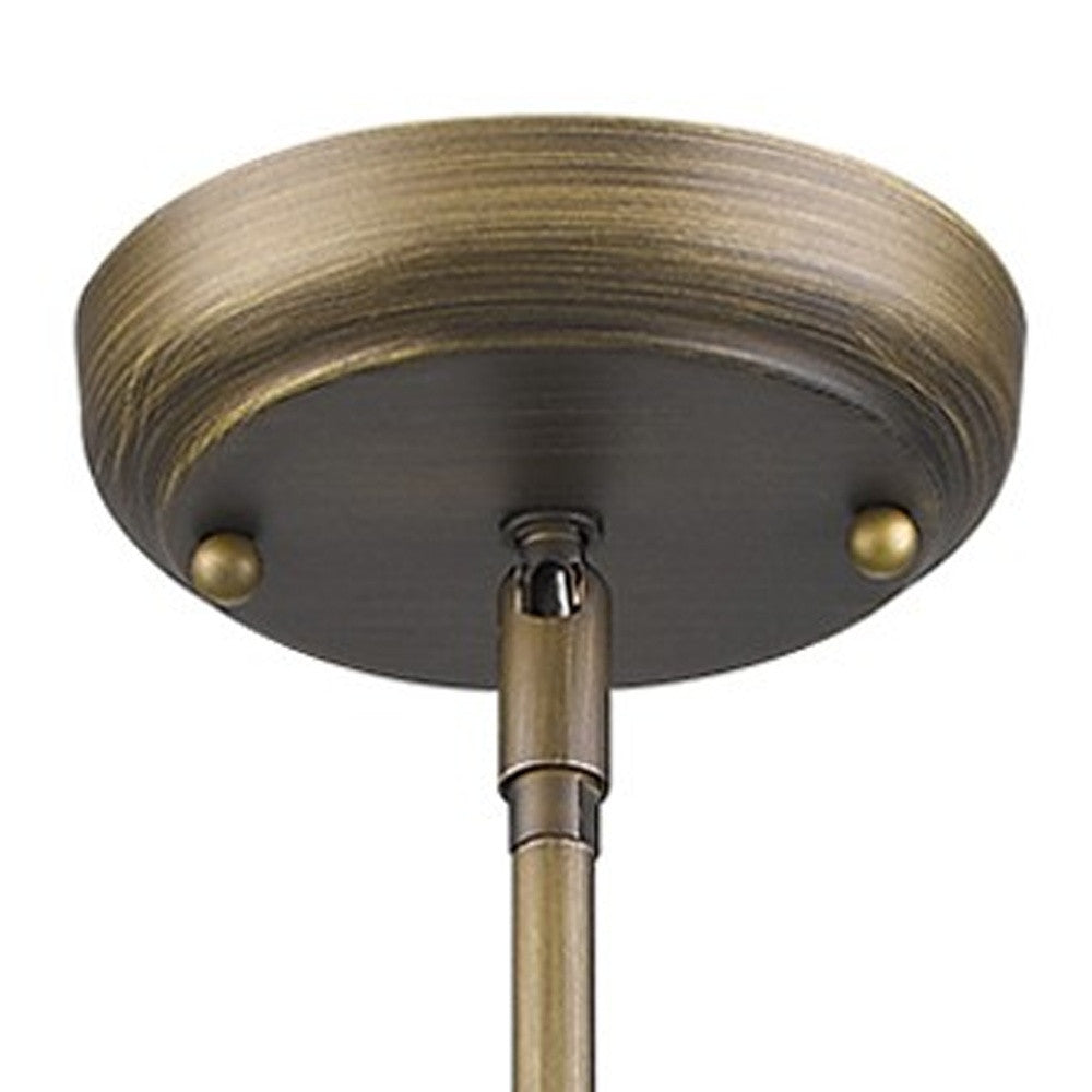 Brushed Gold Hanging w/ Glass Shade