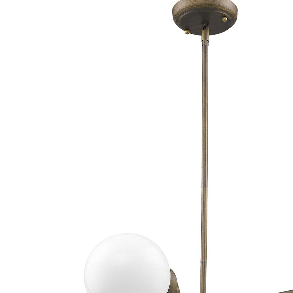 Portsmith 4-Light Raw Brass Pendant w/ Shades