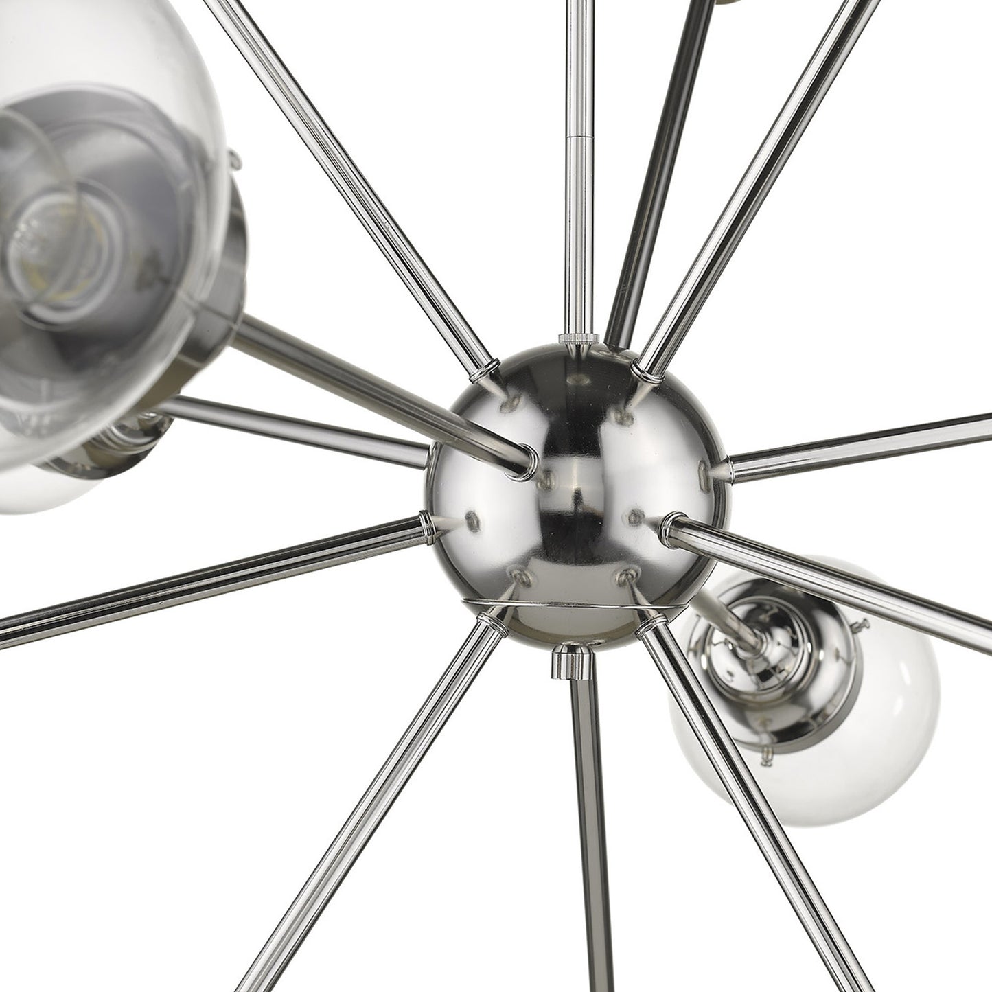 Silver Sputnik 12 Light Dimmable Chandelier