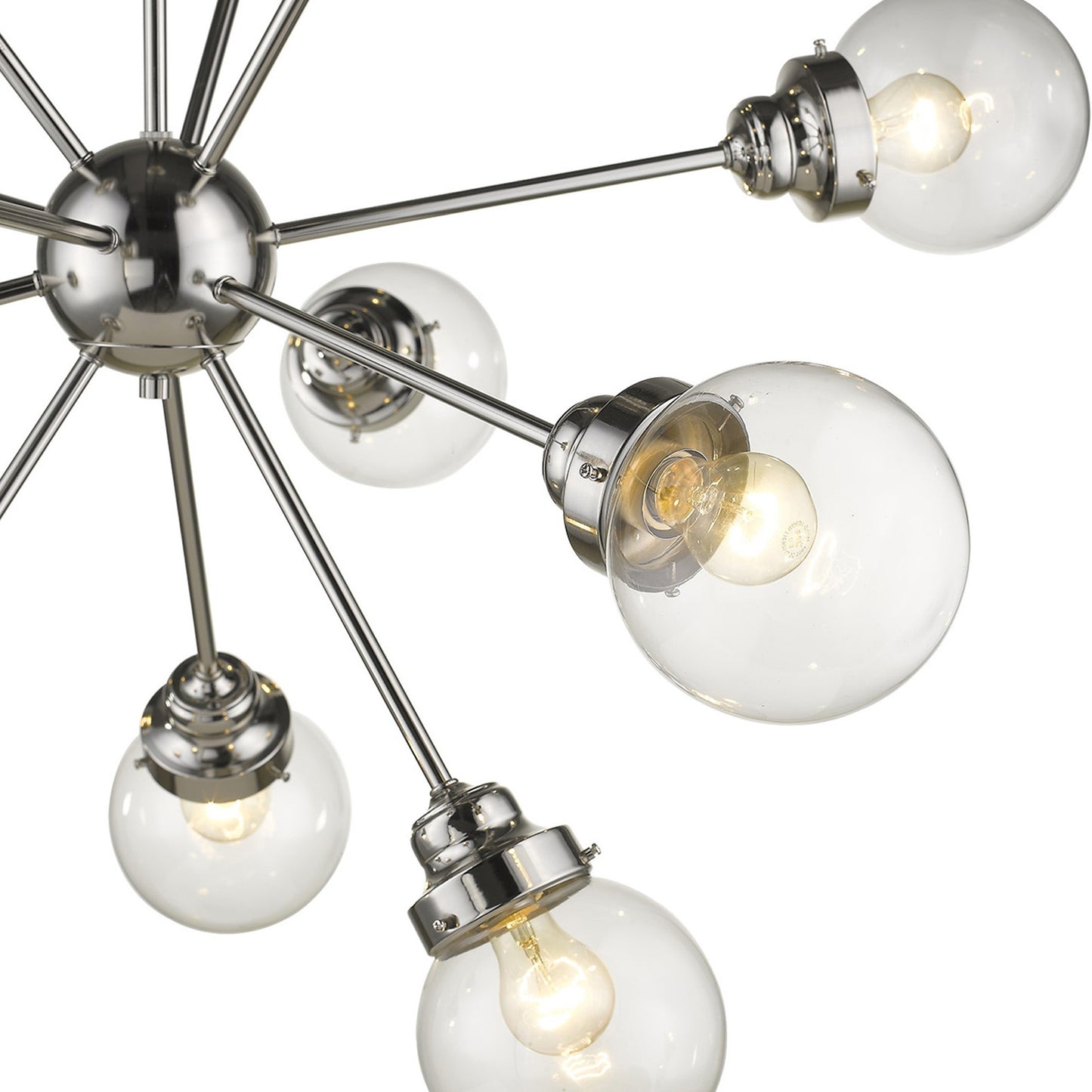 Silver Sputnik 12 Light Dimmable Chandelier