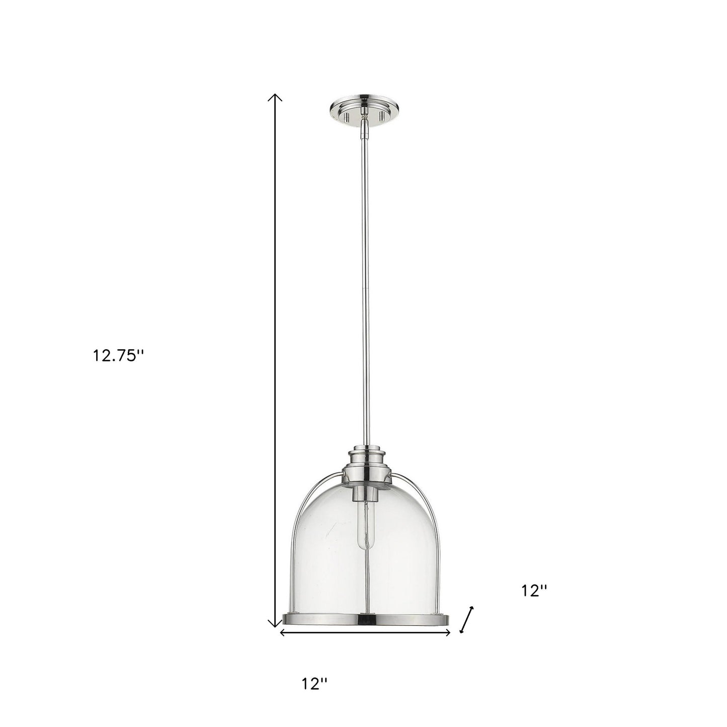 Stanton 1-Light Nickel Pendant