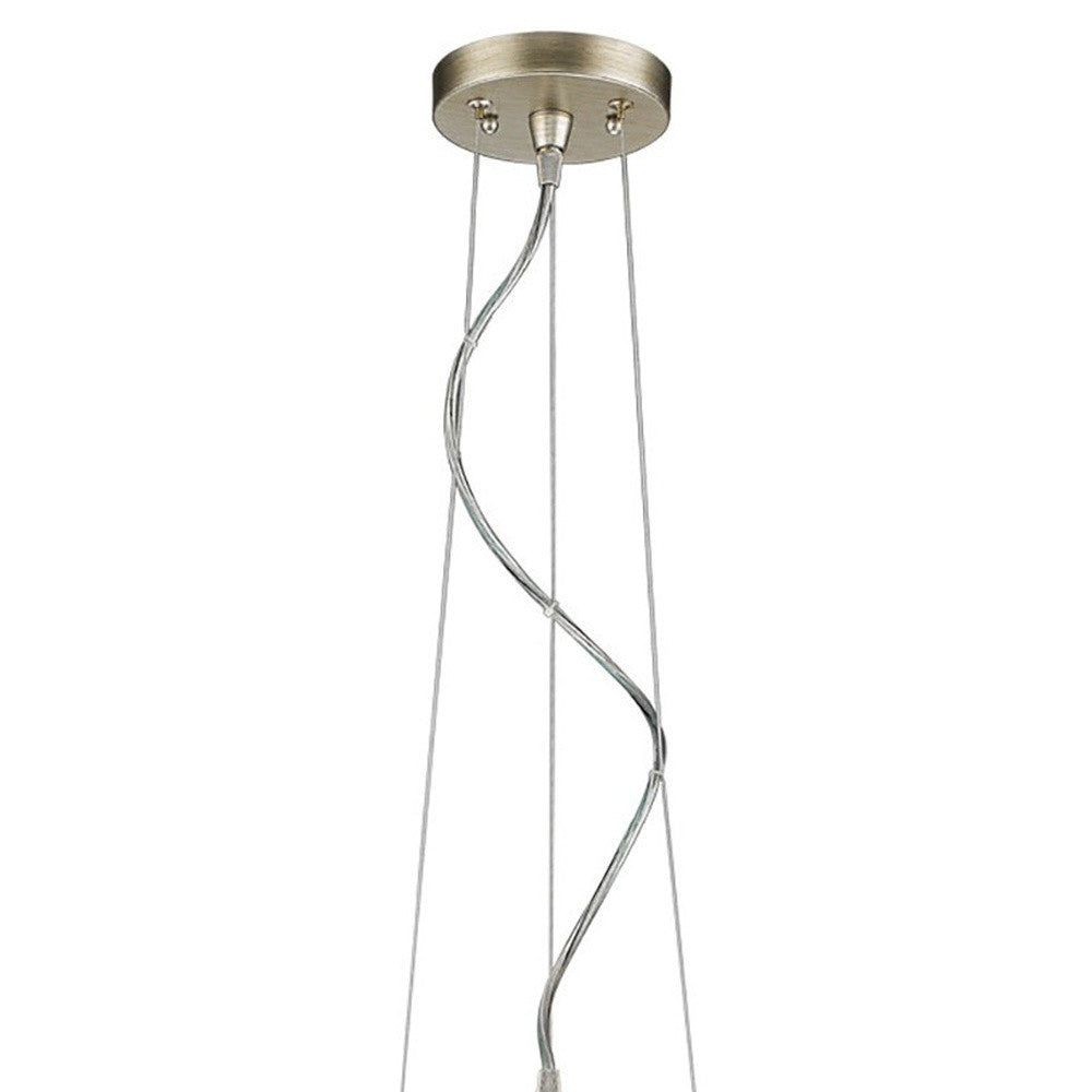 Layla 1-Light Washed Gold Bowl Pendant