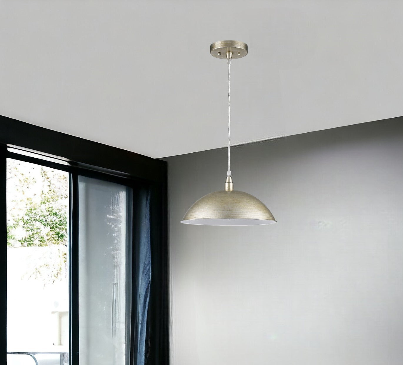 Silver Hanging Light w/ Shade