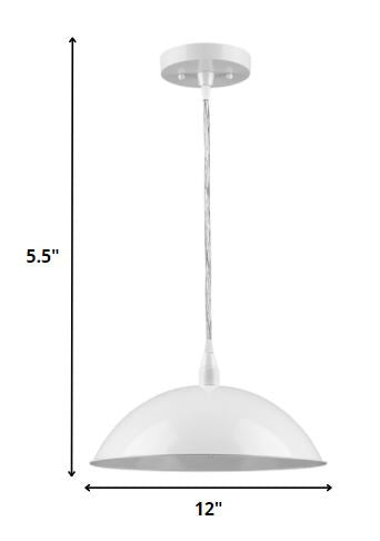 White Hanging Light w/ Shade