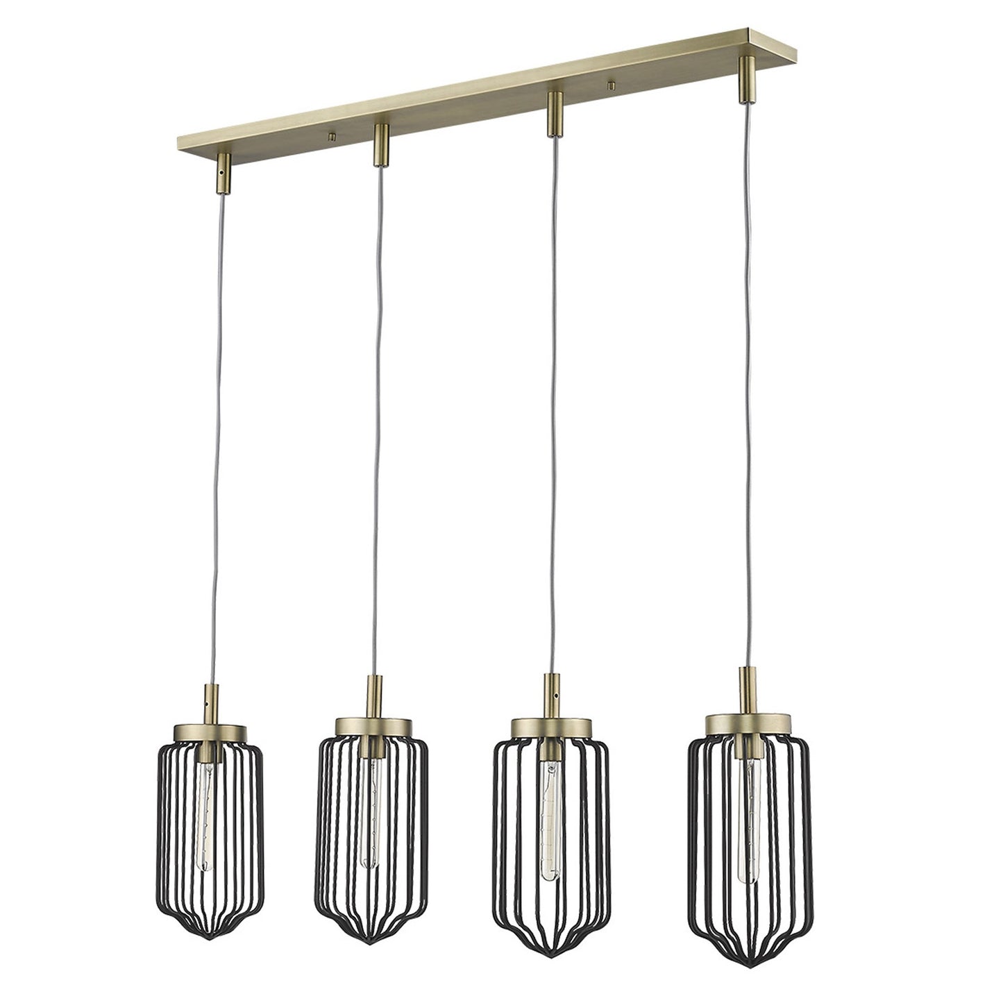Reece 4-Light Aged Brass Pendant