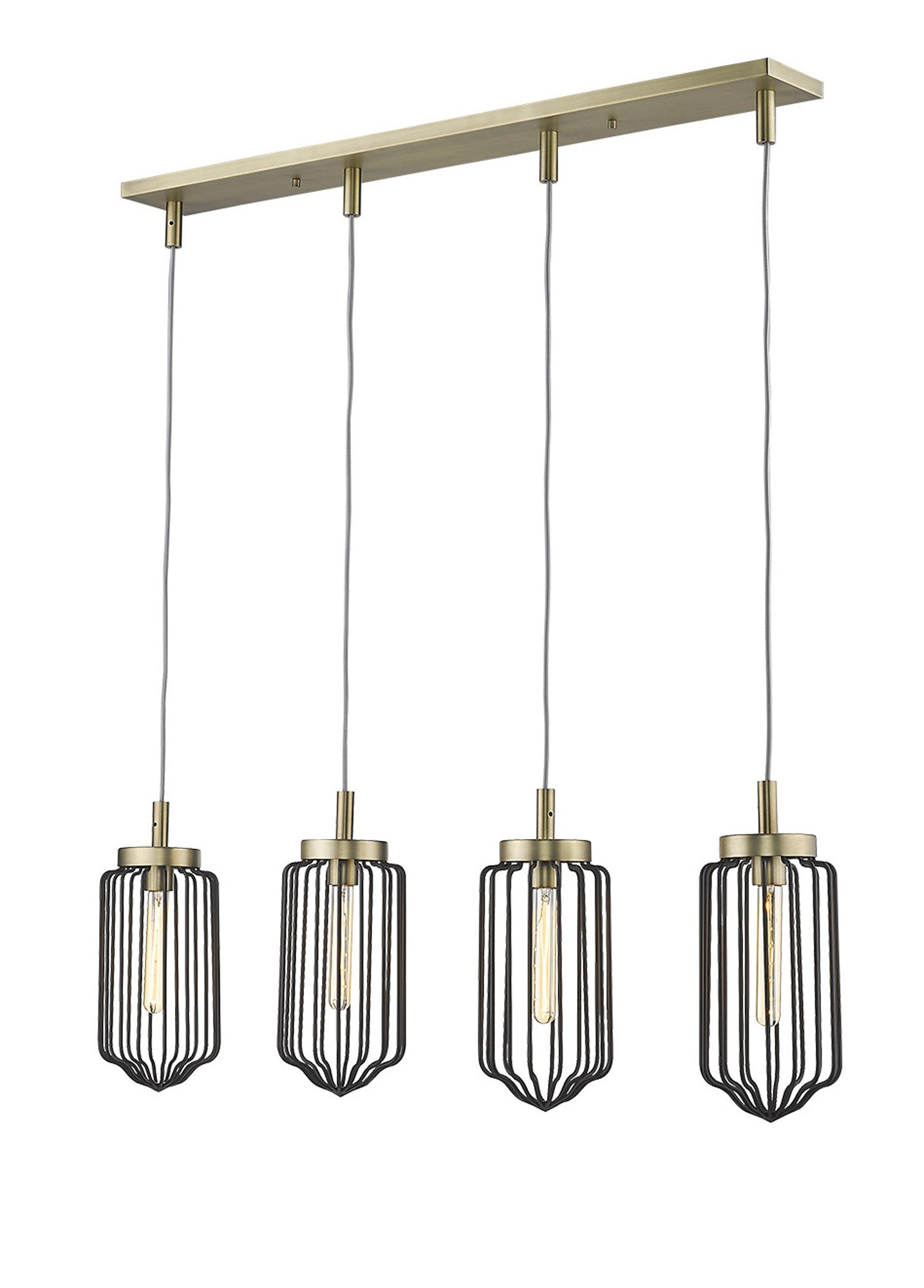 Reece 4-Light Aged Brass Pendant